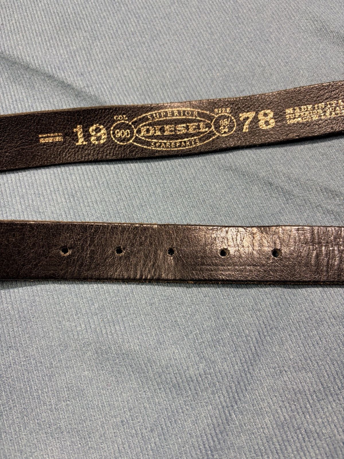 Diesel Y2K Diesel Engraved Logo Buckle Black Dip Brass Belts Size ONE SIZE - 5 Thumbnail