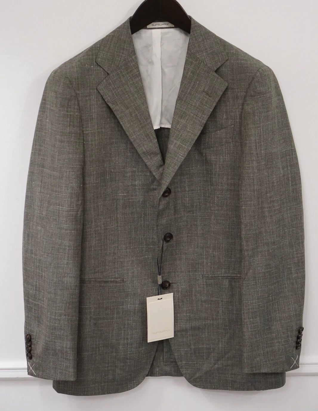 Suitsupply Men Suitsupply Blazer Havana Jetted Linen Silk Wool UK/US42 Size 42R - 1 Thumbnail