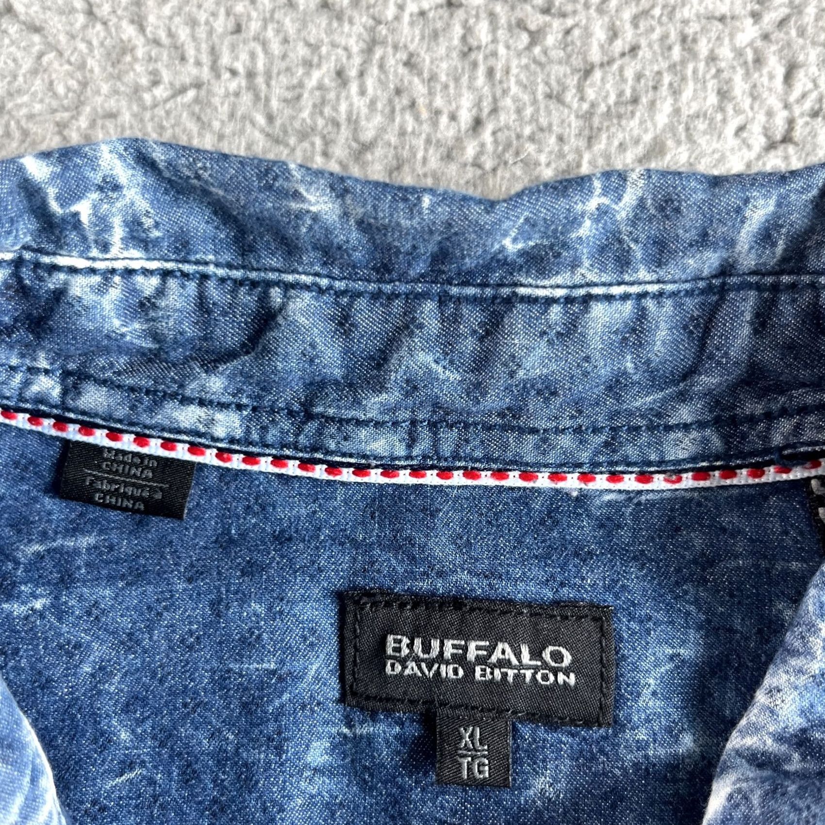 Buffalo David Bitton Buffalo David Bitton Shirt Mens Extra Large Blue Denim Button Up Samario Preppy Size US XL / EU 56 / 4 - 4 Thumbnail