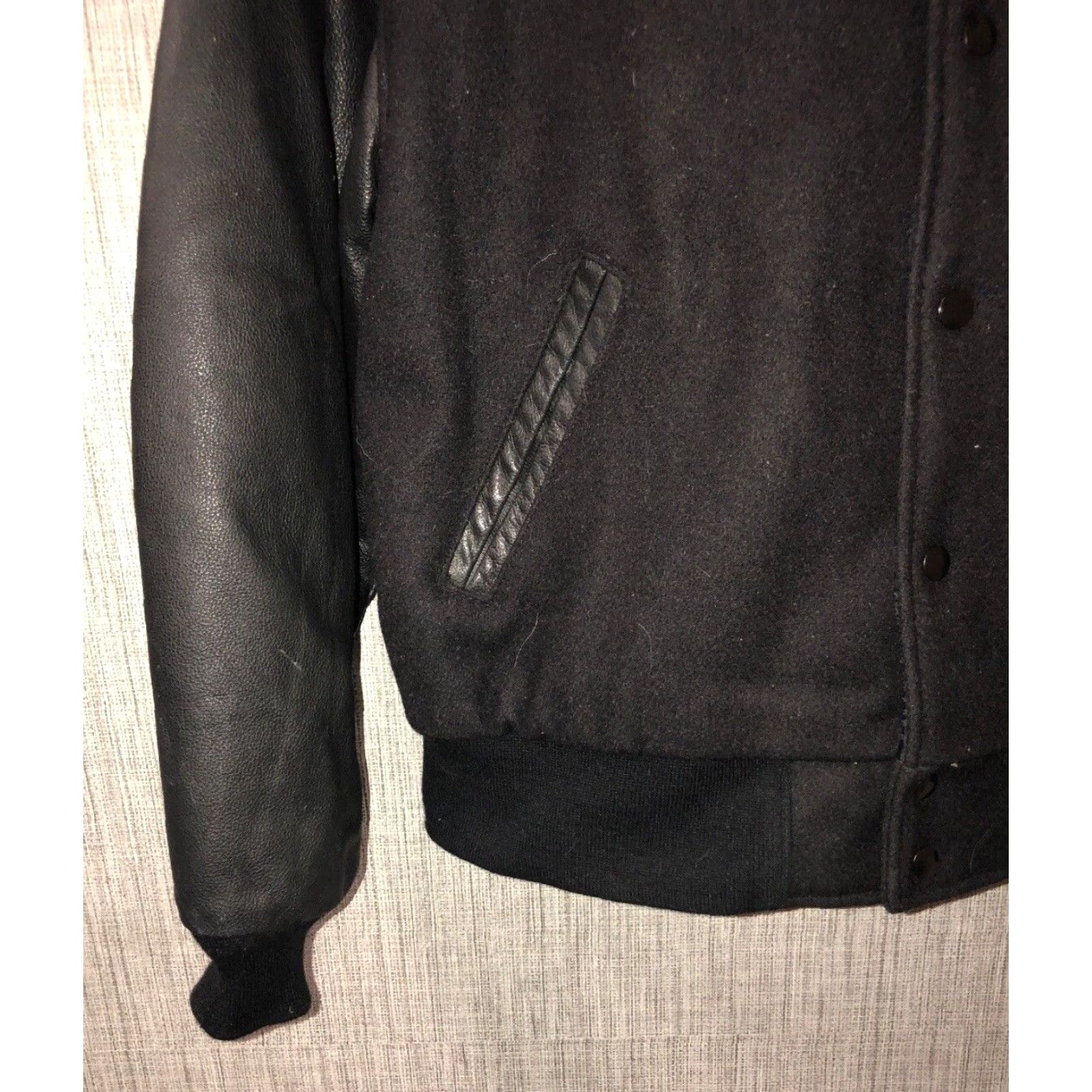 Vintage VINTAGE Excelled Mens Black Leather Snap Button Jacket Size Large USA Made Size US L / EU 52-54 / 3 - 3 Thumbnail