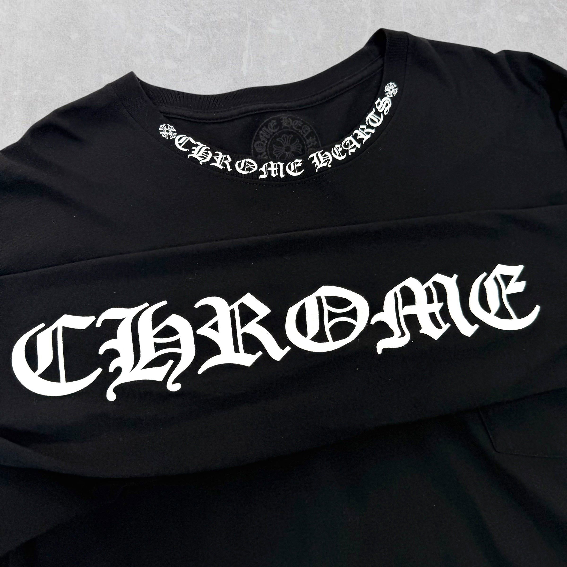 Chrome Hearts Chrome Hearts White Neck Logo L/S Tee Black XL Size US XL / EU 56 / 4 - 3 Thumbnail