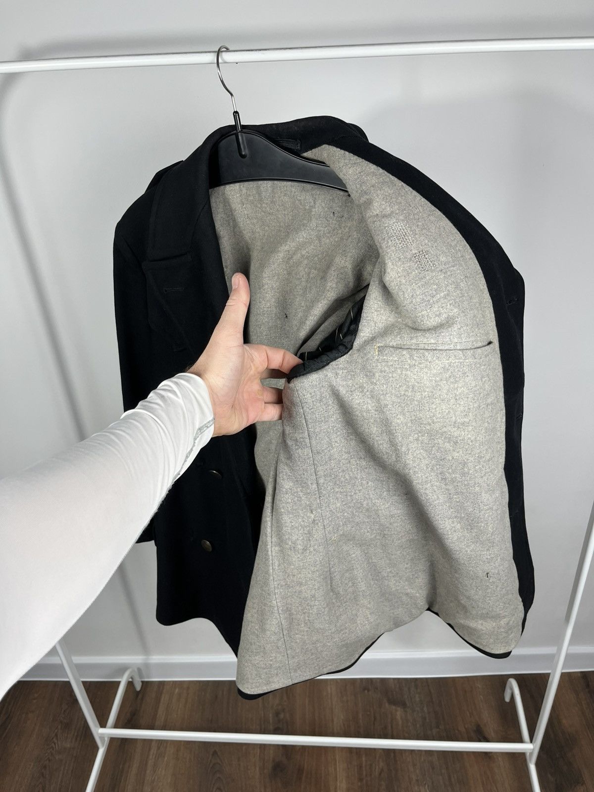 Other Vintage Heavy Wool Jacket Double Breasted Black Size US S / EU 44-46 / 1 - 6 Thumbnail