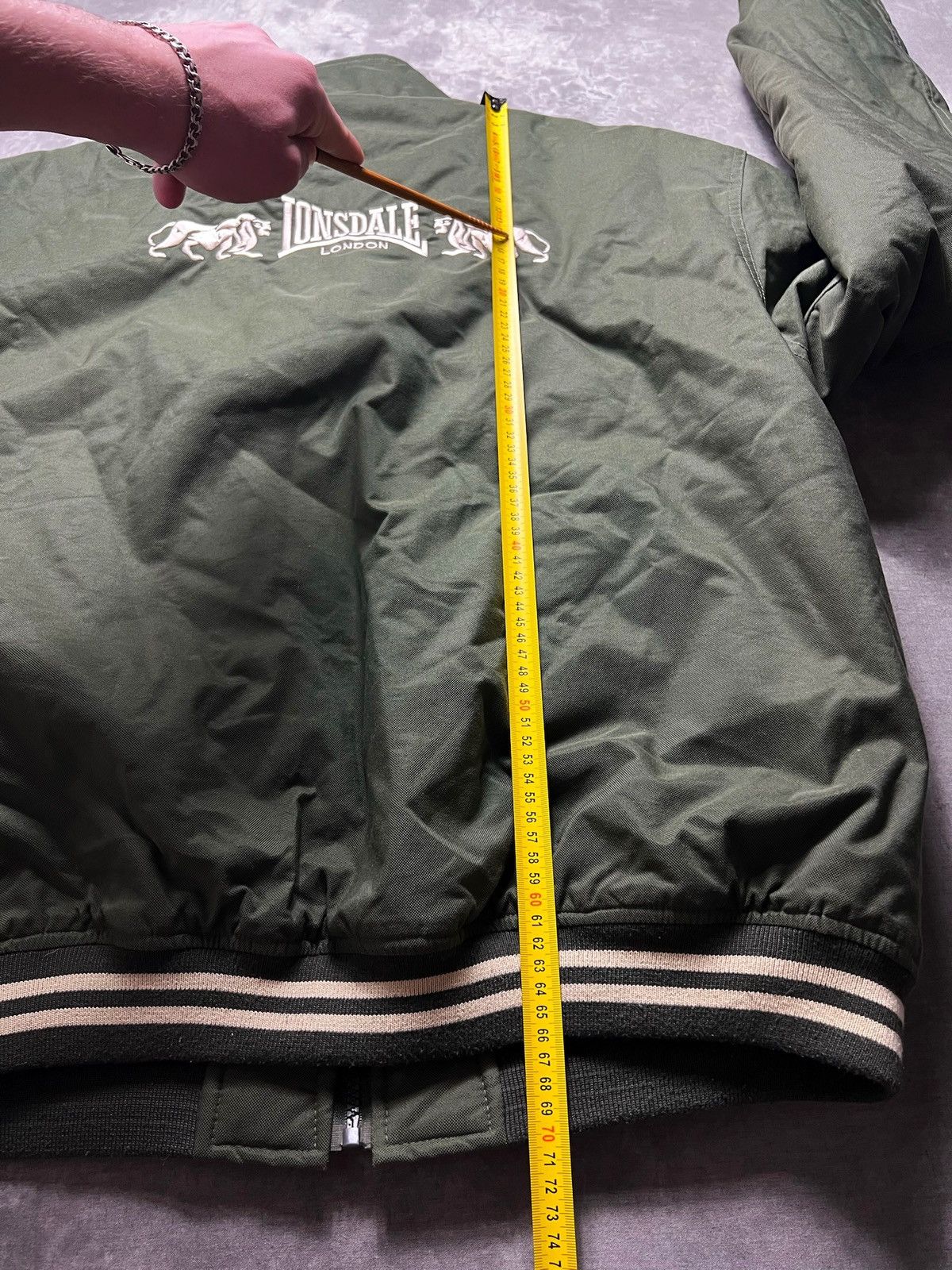 Lonsdale Lonsdale Bomber Jacket Green Vintage Streetwear XXL Size US XXL / EU 58 / 5 - 10 Thumbnail