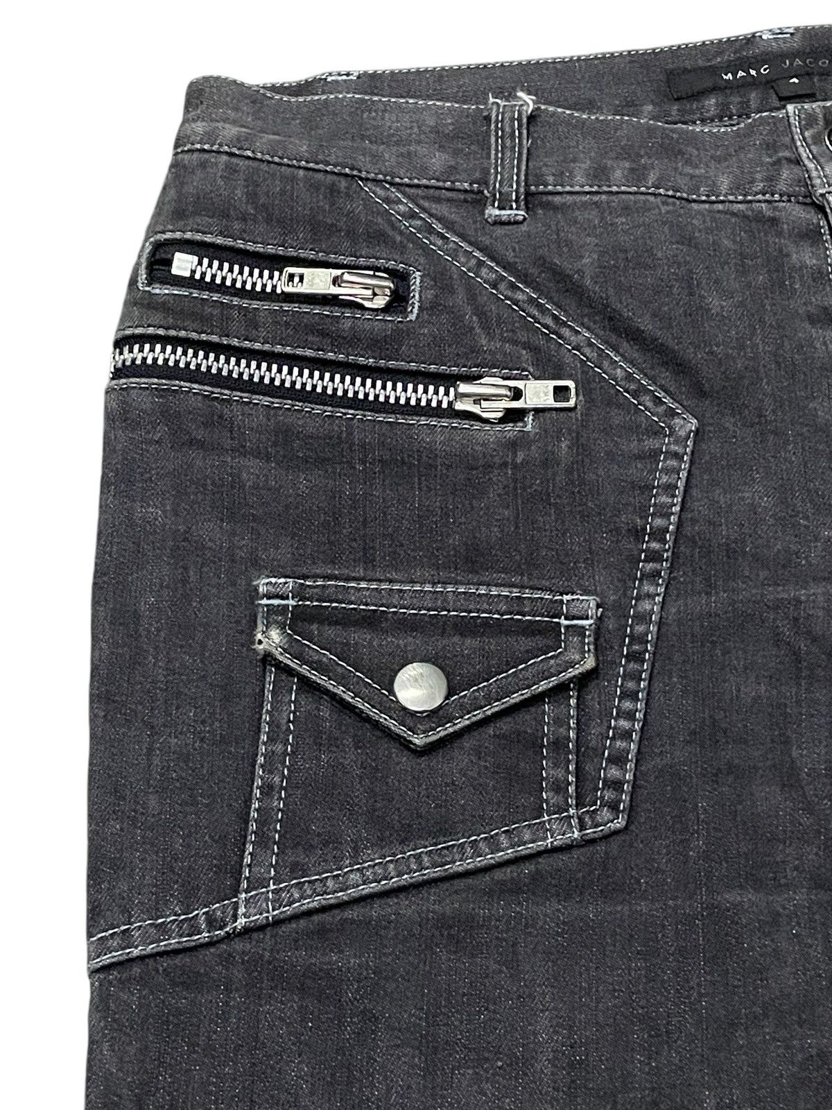 Hysteric Glamour × Marc Jacobs Archive 2000 Marc Jacobs Flared Bush Pocket Zipper Jeans Size US 30 / EU 46 - 9 Thumbnail