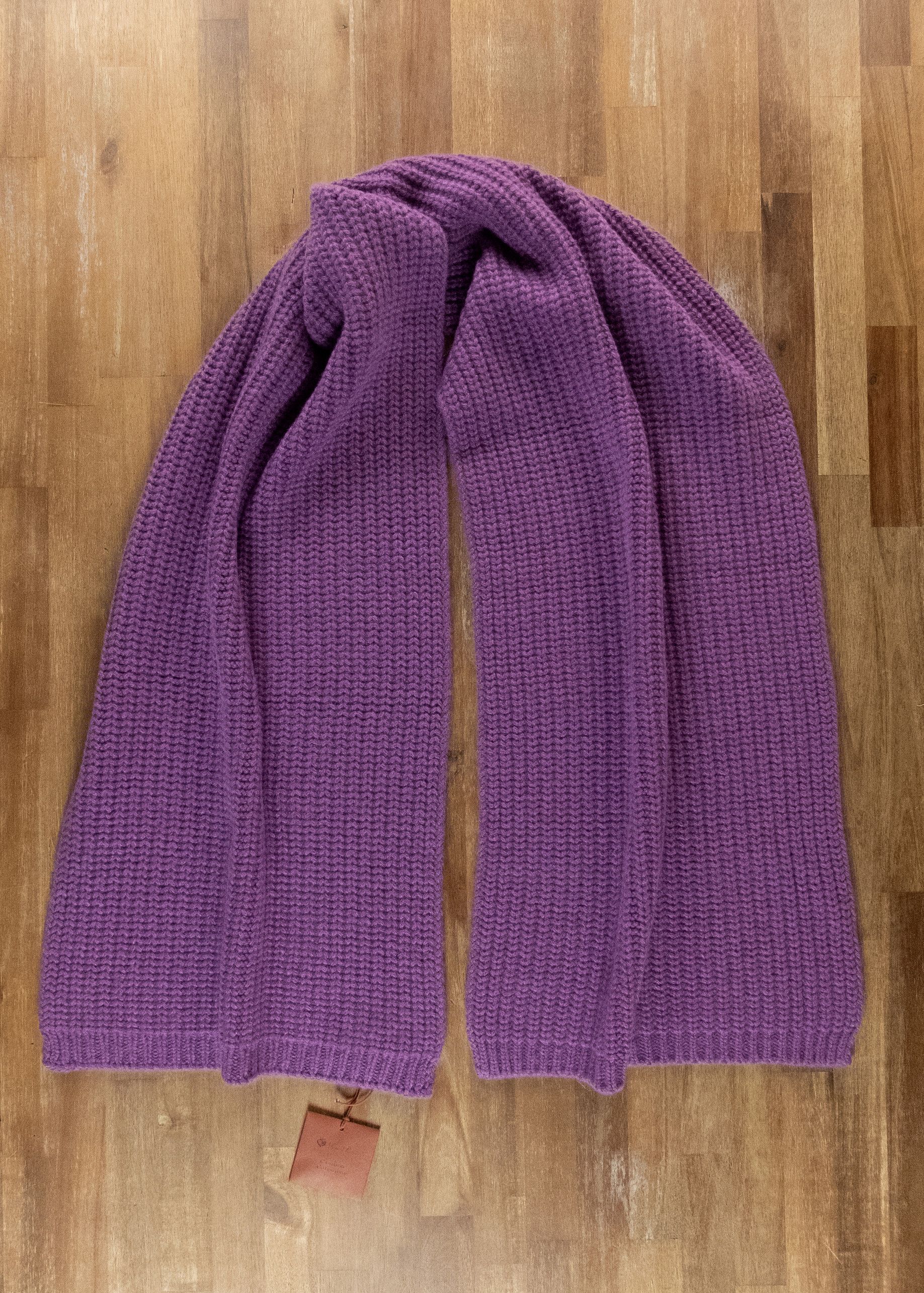 Loro Piana LORO PIANA Davenport lilac purple ribbed knit cashmere scarf Size ONE SIZE - 1 Thumbnail