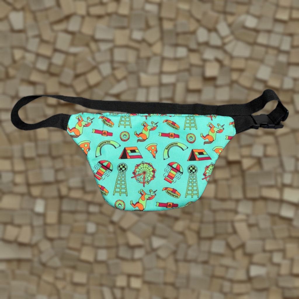 Vintage Bonnaroo Bag Green Waist Fanny Pack Adjustable Strap Music Festival Merch Gear Size ONE SIZE - 1 Thumbnail