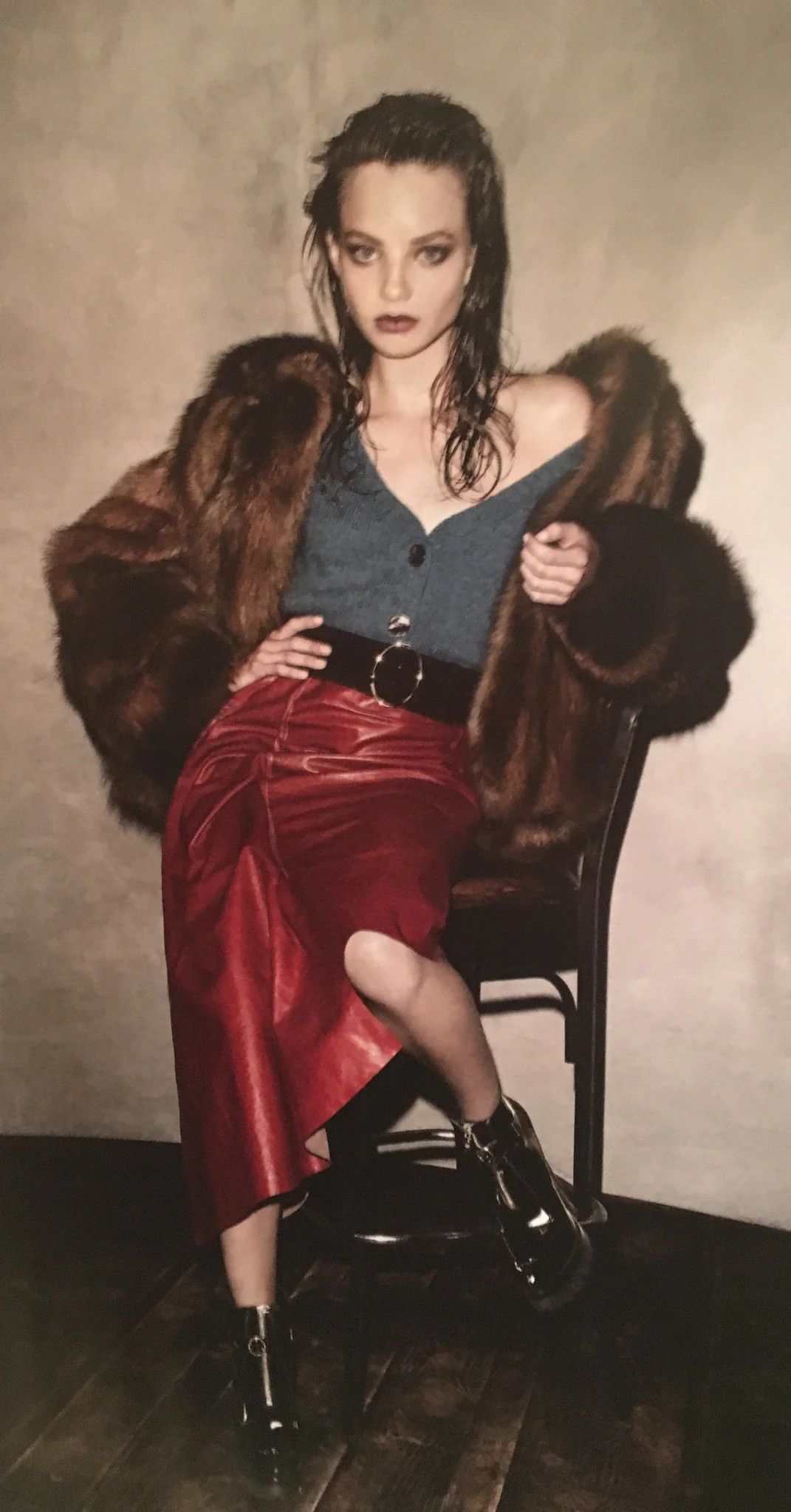 Prada F/W 2013 Prada Leather Skirt Runway Asymmetrical Maxi Long Size 27" / US 4 / IT 40 - 12 Thumbnail