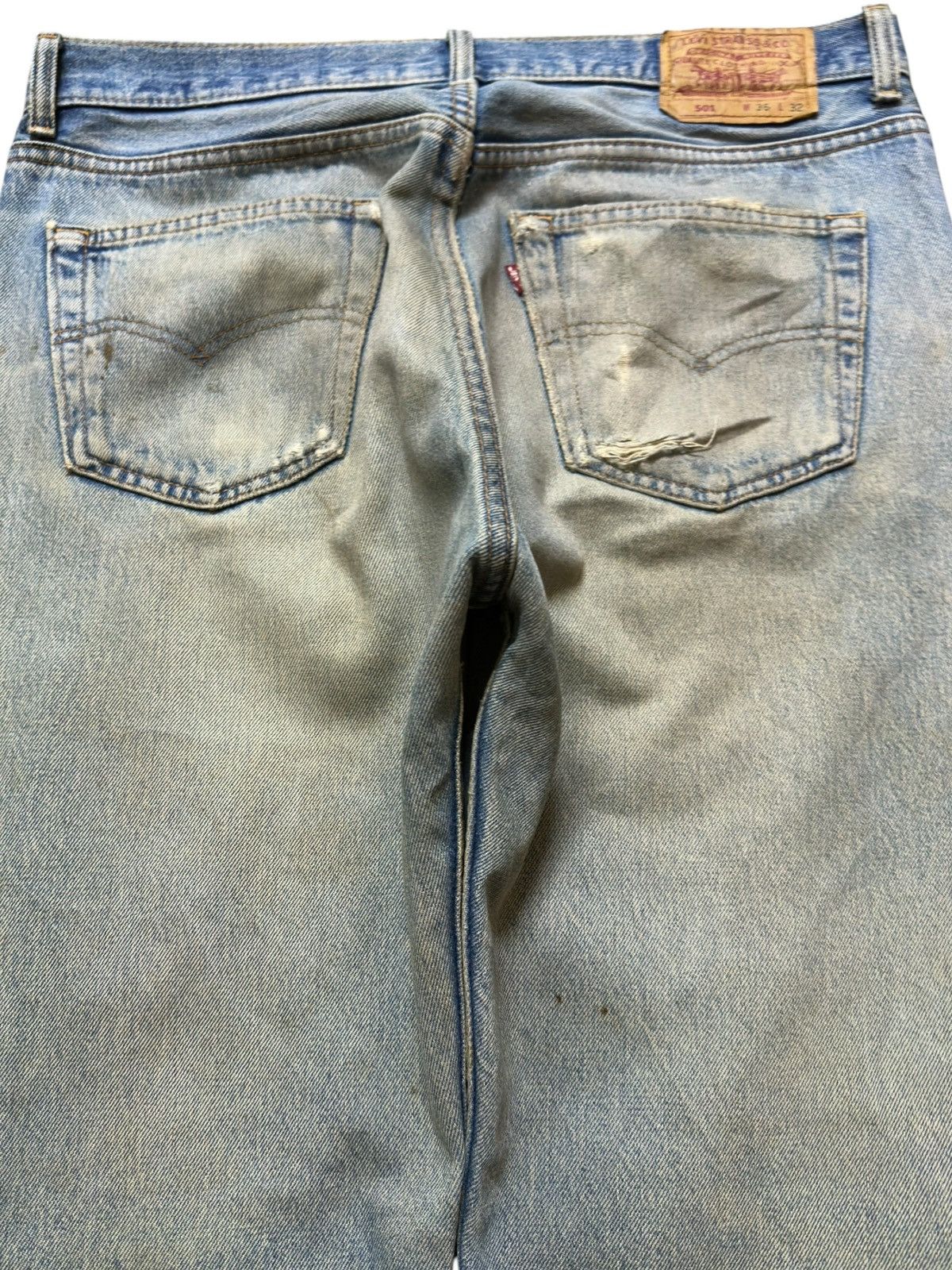 Levi's Vintage Clothing Vintage Levi’s 501 Mudwash Ripped Distressed Denim Size US 34 / EU 50 - 5 Thumbnail