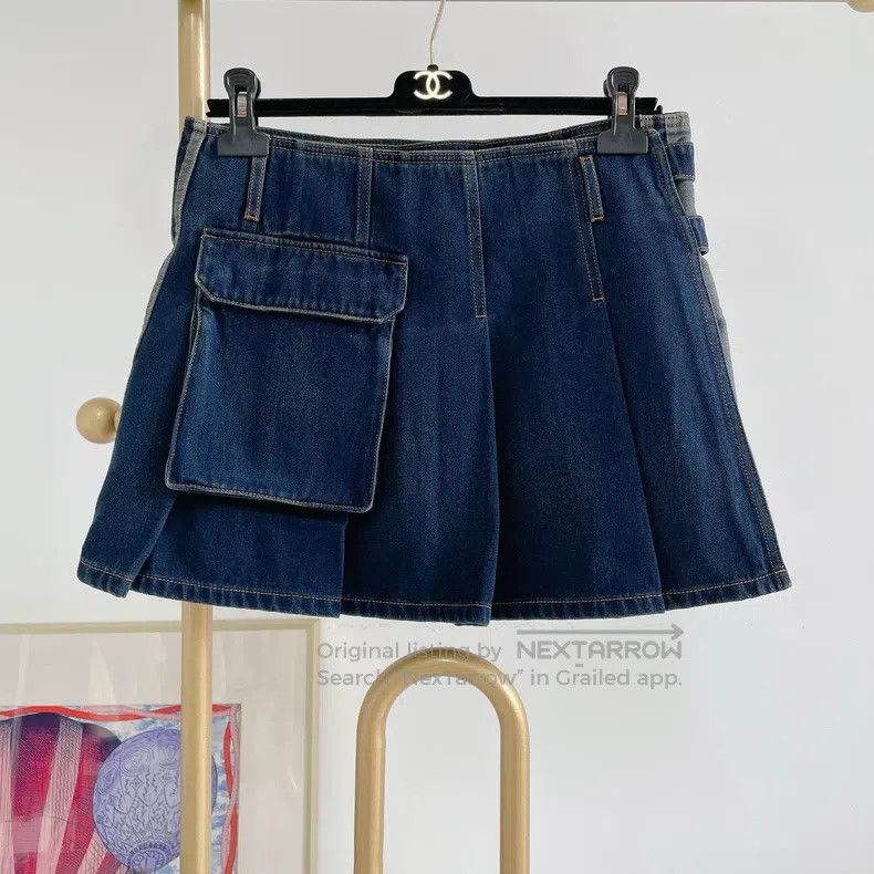 Dior Dior Blue denim skirt Size 26" / US 2 / IT 38 - 1 Thumbnail