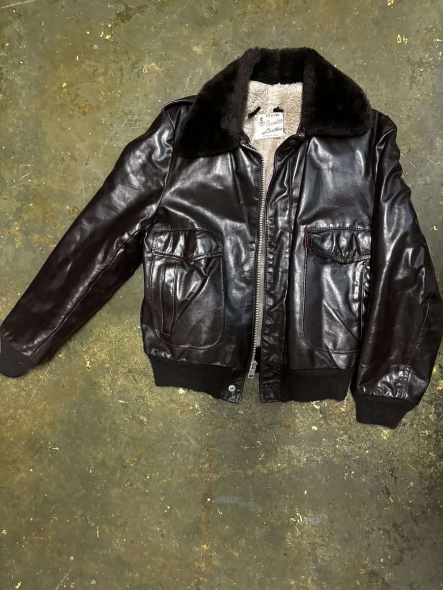 Vintage VINTAGE LEATHER JACKET Size US M / EU 48-50 / 2 - 2 Thumbnail