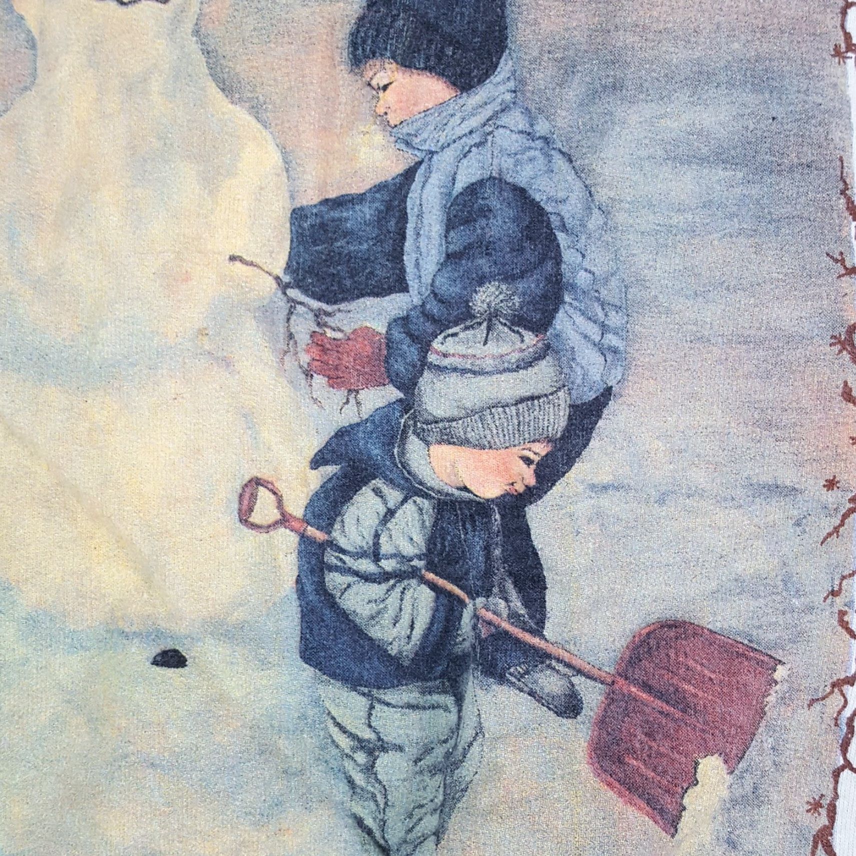Gildan VINTAGE Snowman Christmas 90s Pullover Sweatshirt Gildan Cotton Polyester Fleece Crew Neck White Men L Snow Art Size US L / EU 52-54 / 3 - 4 Thumbnail