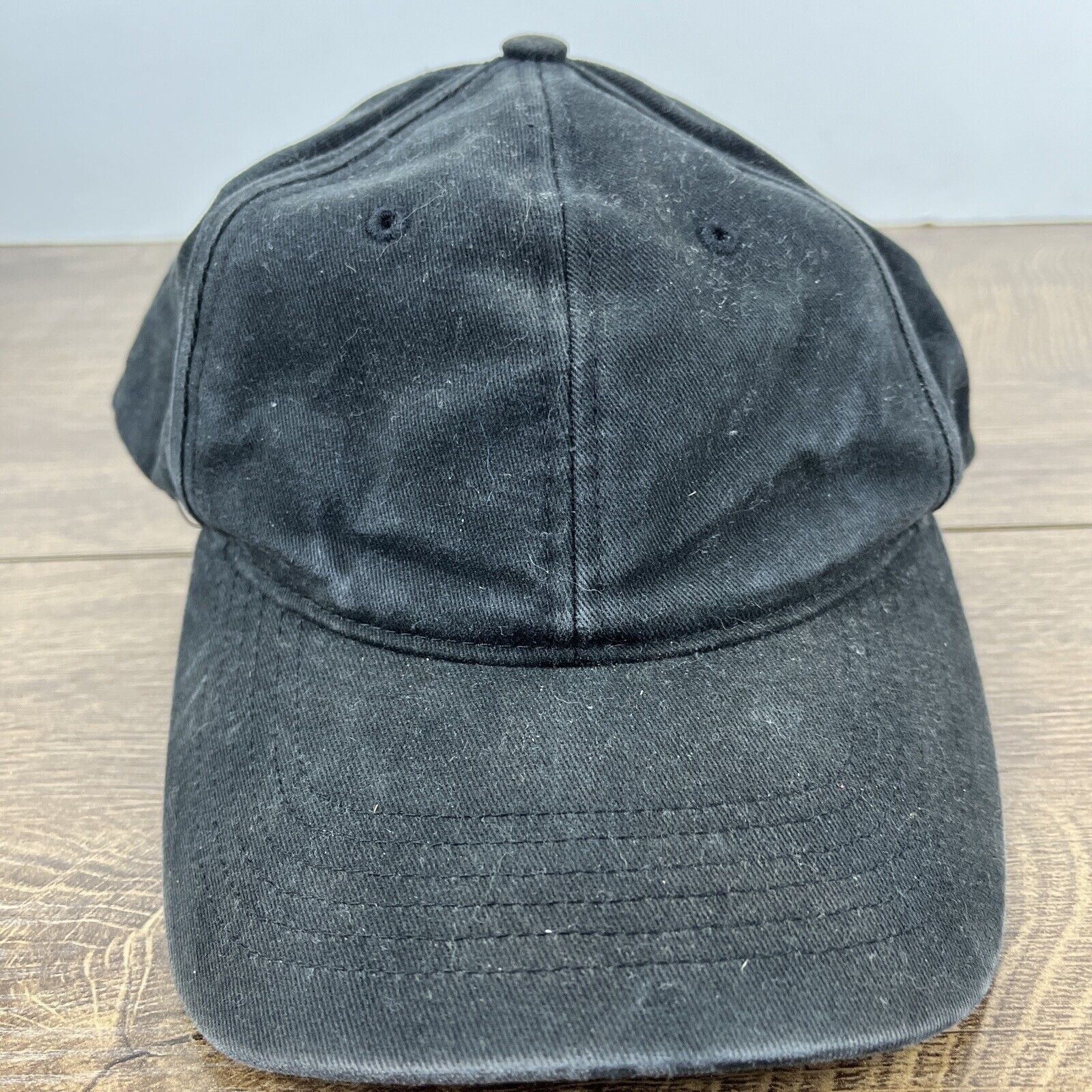 Other Plain Black Hat Adjustable Adult Size Hat Black Cap Size ONE SIZE - 6 Thumbnail
