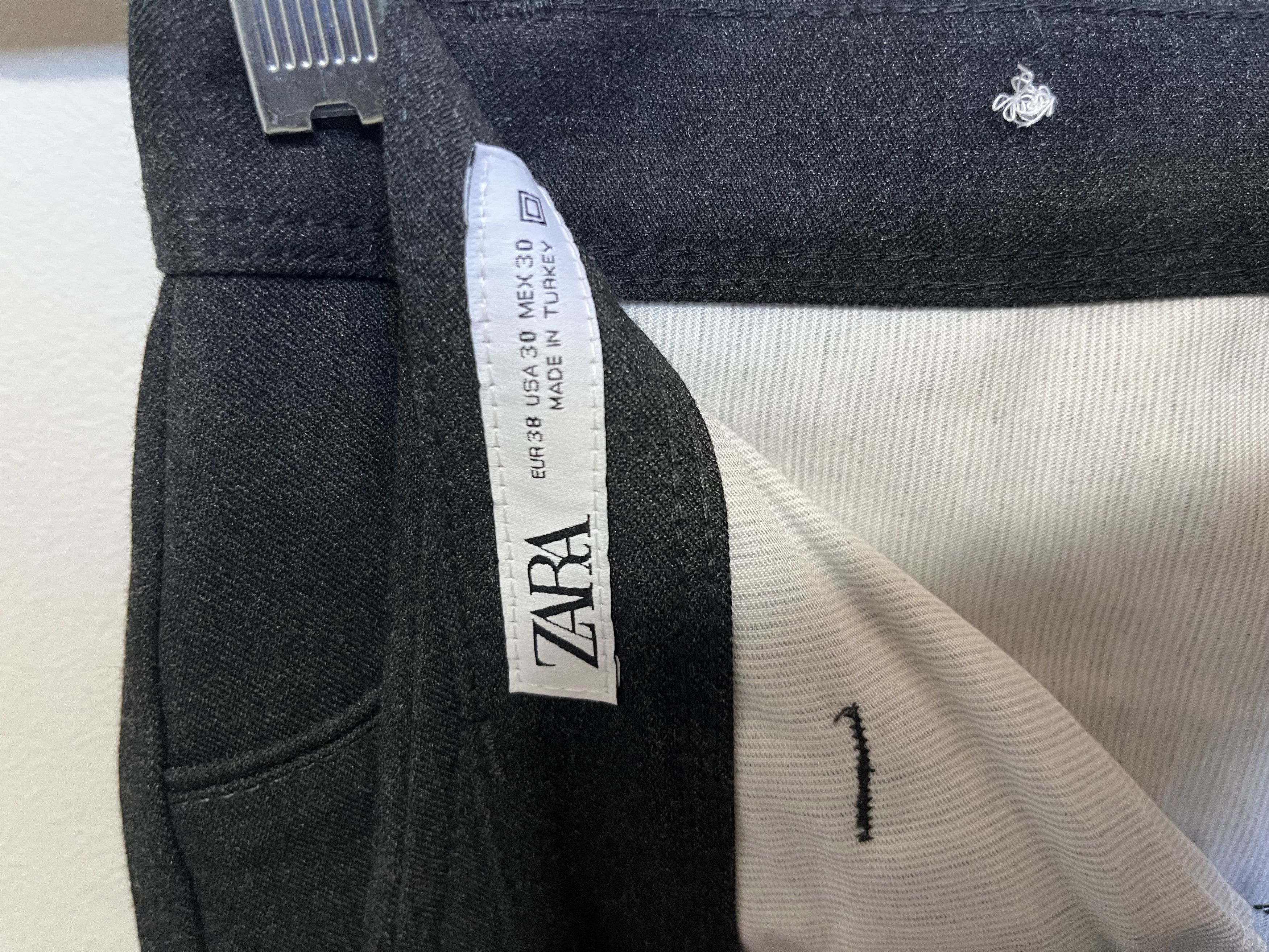 Zara Zara Neb's Slim Fit Dark Gray Dress Pants Trouser Size 30 Size US 30 / EU 46 - 4 Thumbnail