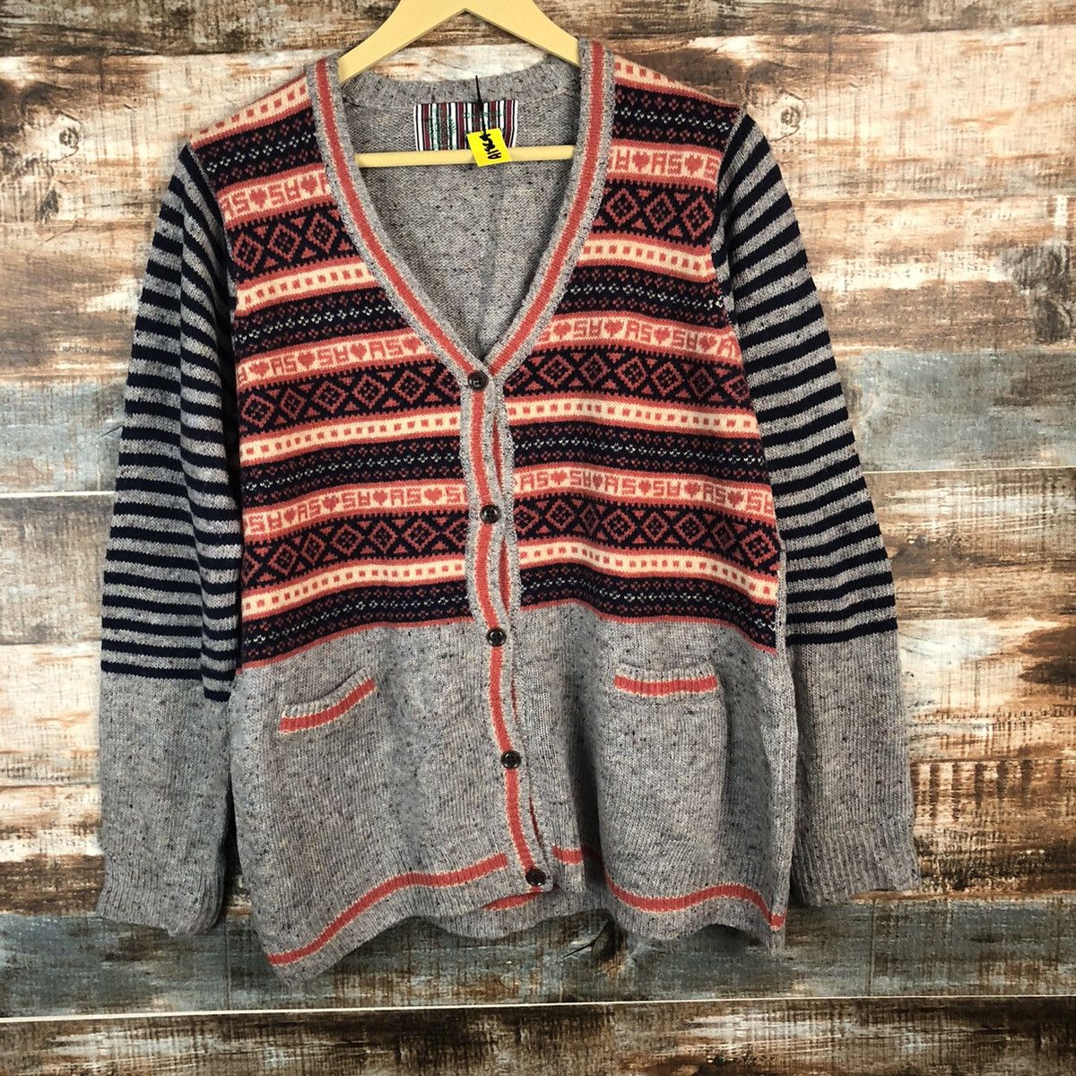 Homespun Knitwear × Japanese Brand Asknowas Grey Cardigan Knitwear #A1864 Size US M / EU 48-50 / 2 - 3 Thumbnail
