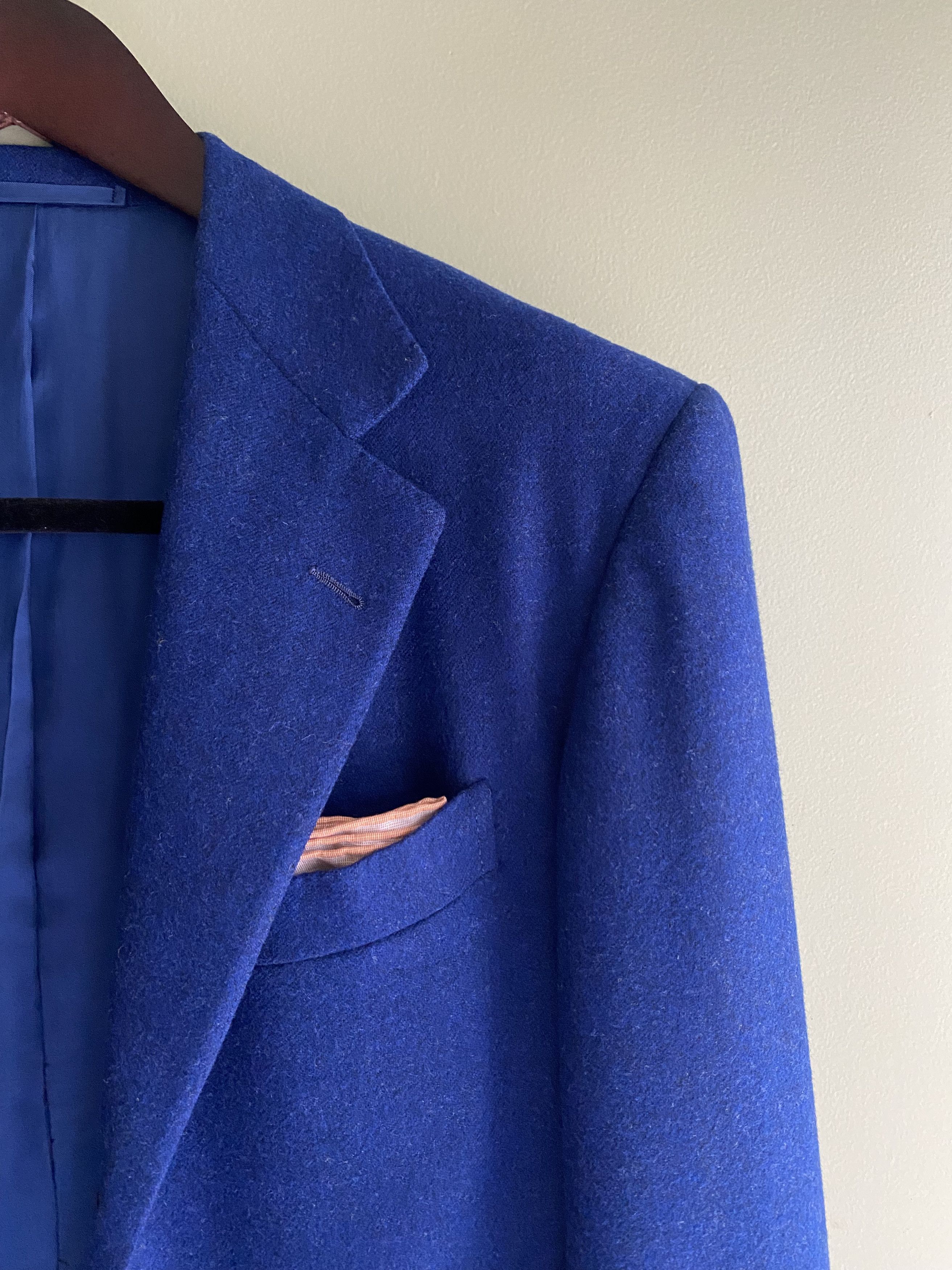 Liverano & Liverano Liverano e Liverano Blue & Navy Twill Sportcoat 46R Size 46R - 3 Thumbnail