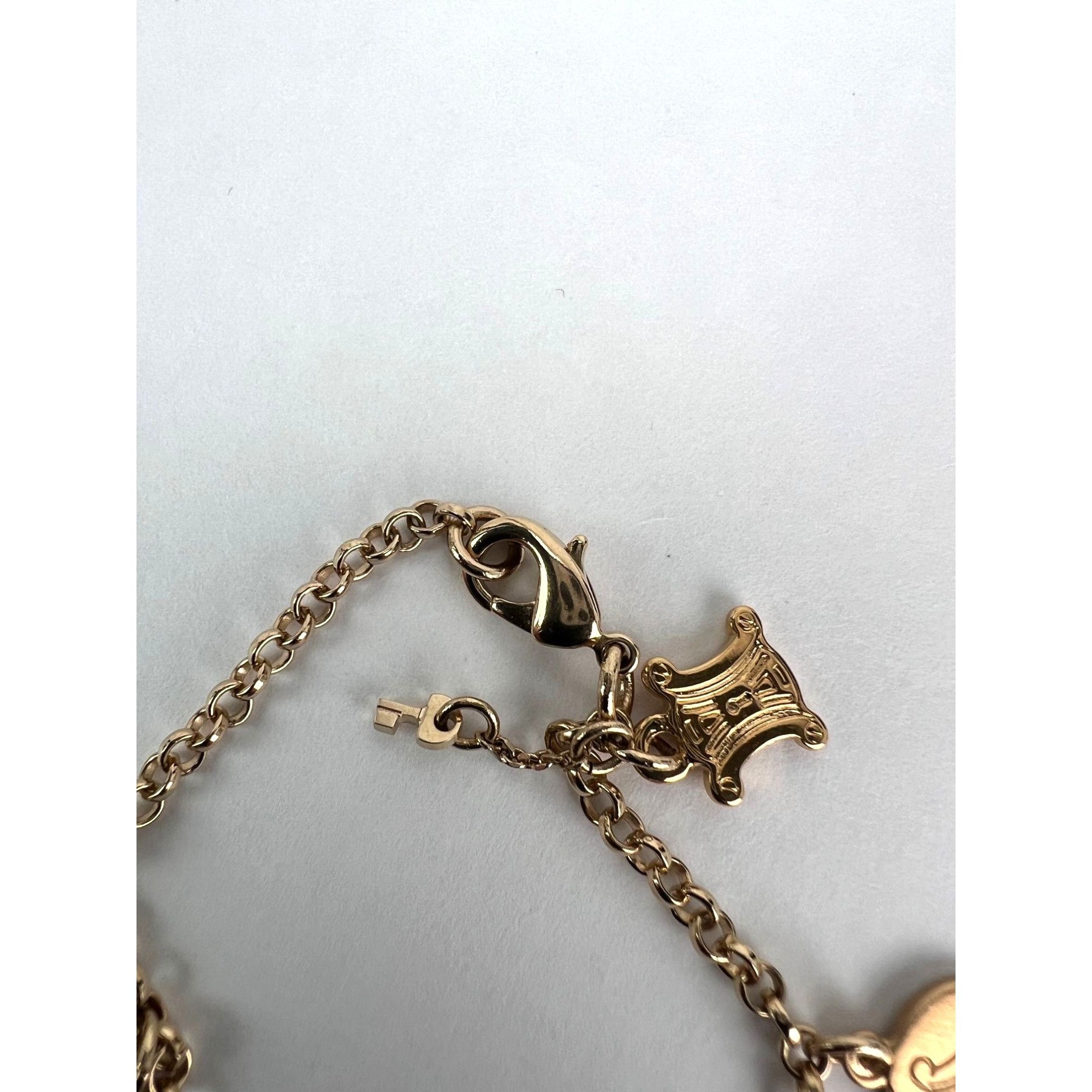 Celine Celine Triomphe Gold metal Charm Bracelet Size ONE SIZE - 7 Thumbnail