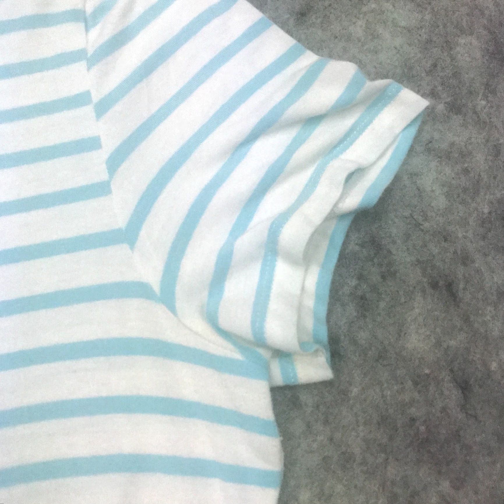 Vintage Tahari Womens Shirt Blouse Striped White Blue Short Sleeve Round Neck Stretch Knit Modal Spandex Basic Casual Travel Size L Womens Size L / US 10 / IT 46 - 5 Thumbnail