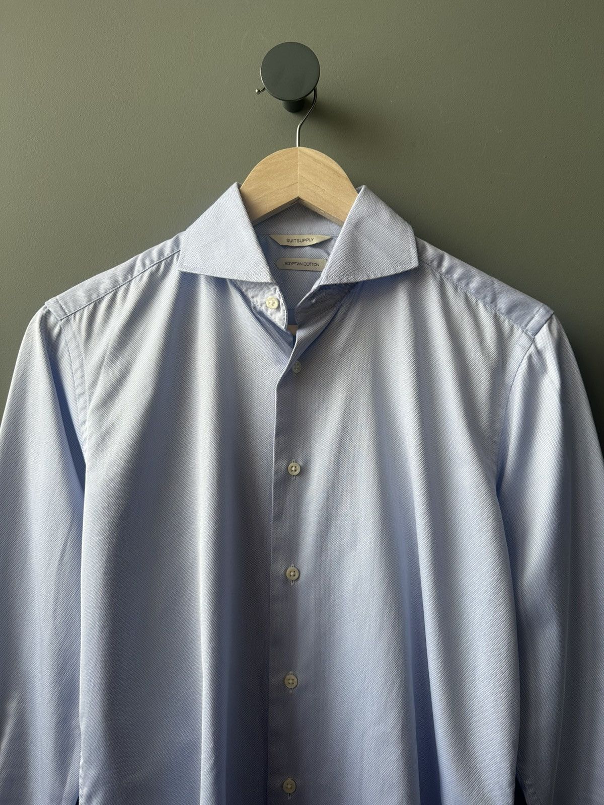 Suitsupply Suitsupply Cotton Dress Shirt Size 38/15 Size US M / EU 48-50 / 2 - 2 Thumbnail