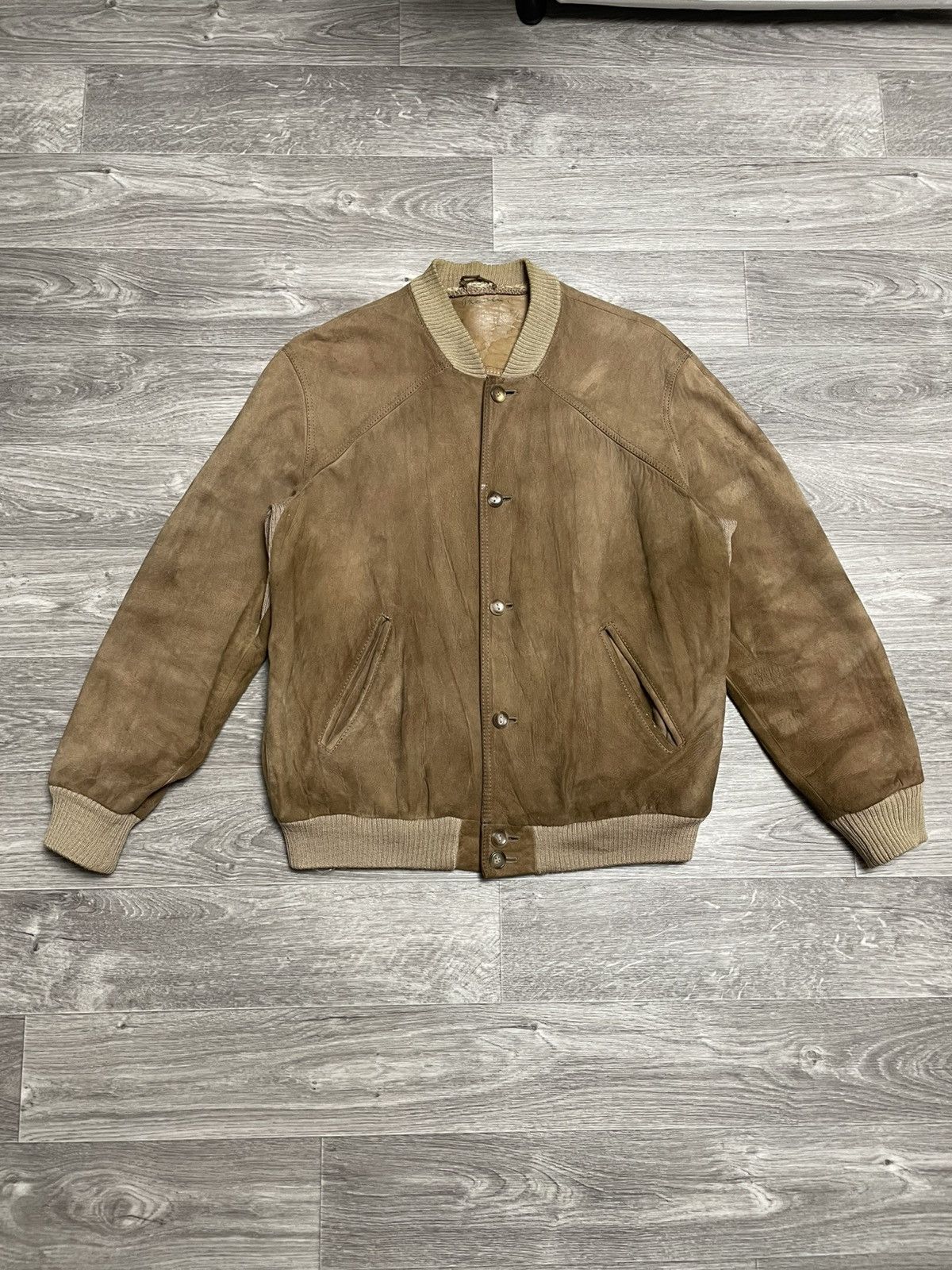 If Six Was Nine Vintage Brown Real Suede Button-Up Jacket Size US M / EU 48-50 / 2 - 3 Thumbnail