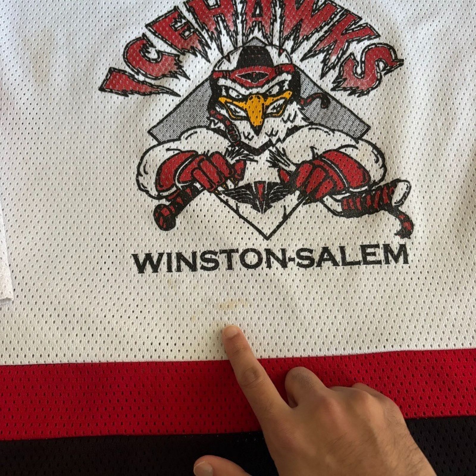 Vintage Vintage Winston Salem Icehawks Hockey Jersey Mens Size XL Size US XL / EU 56 / 4 - 2 Thumbnail