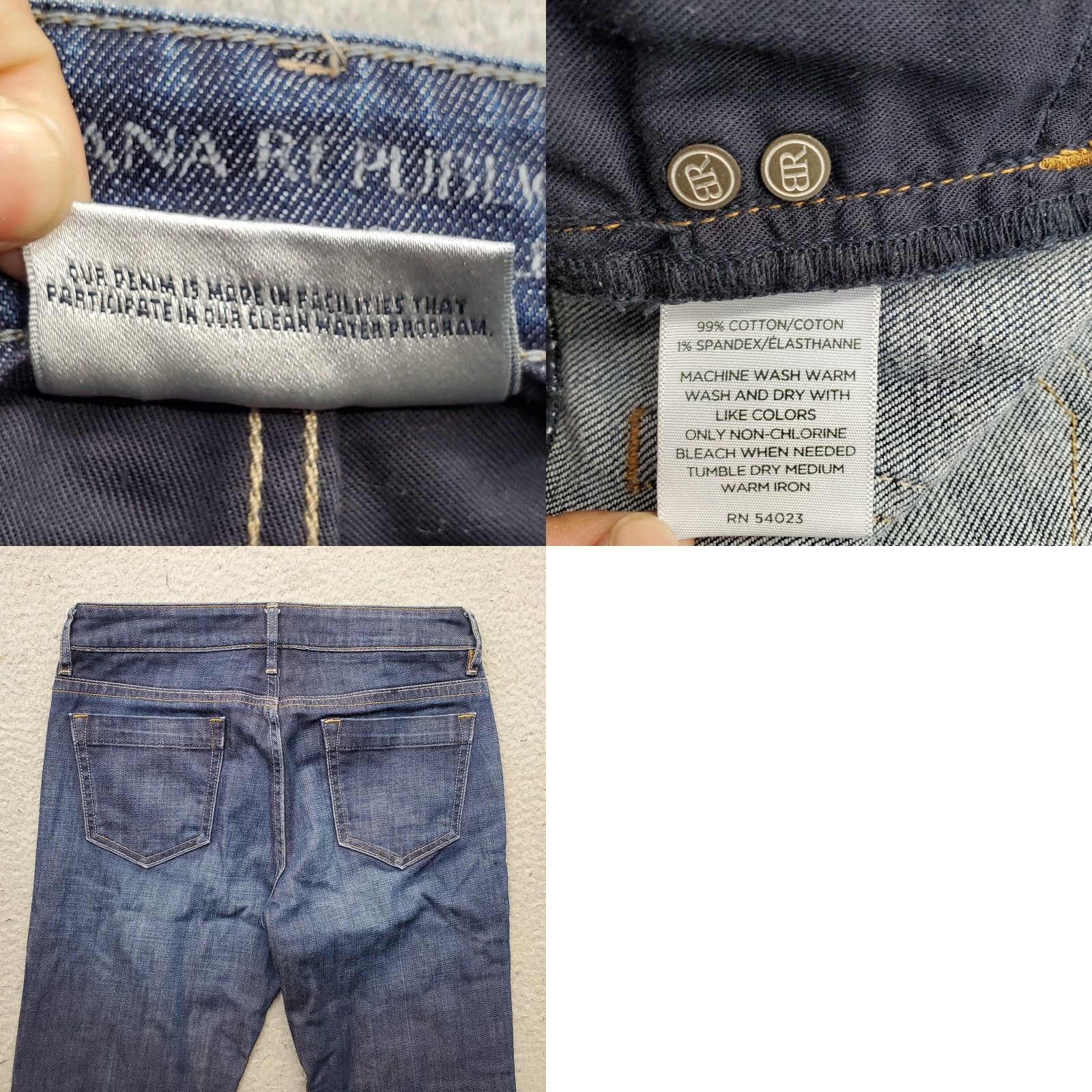 Banana Republic Banana Republic Jeans Womens 4 Blue Denim Streetwear Grunge Classic Straight Leg Shirt Womens Size 4 Blue Denim Banana Republic Jeans Mens? Size 27" / US 4 / IT 40 - 8 Thumbnail
