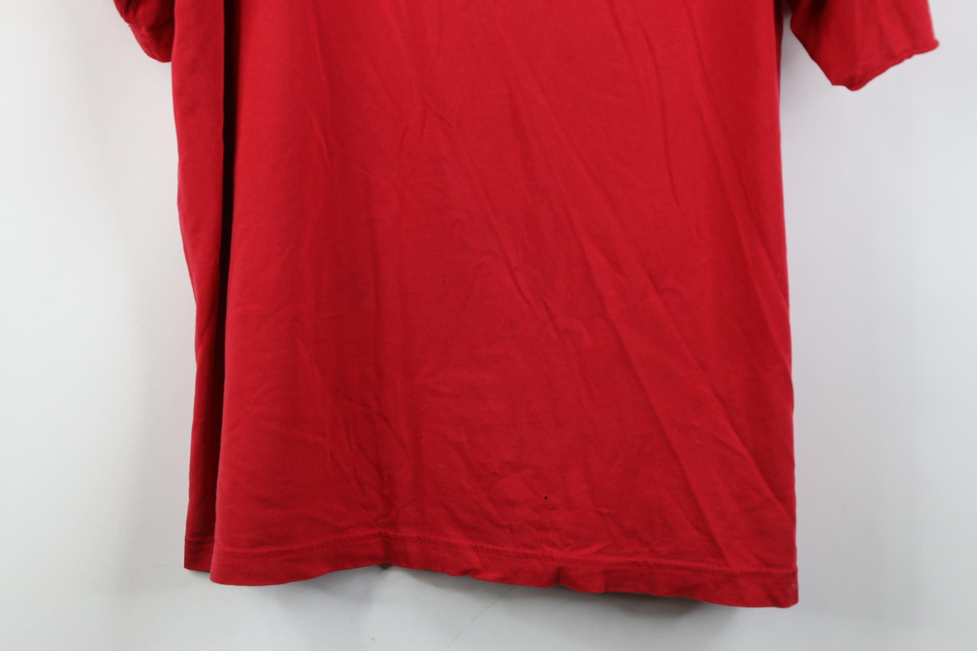 Lands' End Vintage Y2K Lands End Blank Short Sleeve T-Shirt Red Cotton Size US L / EU 52-54 / 3 - 3 Thumbnail