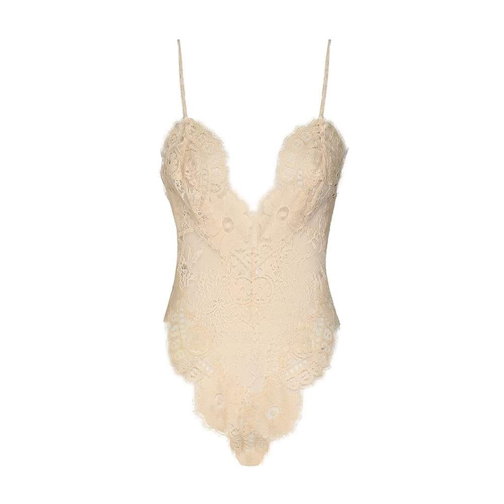 Zimmermann oc11z0725 Illustration Lace Bodysuit in Cream Size S / US 4 / IT 40 - 1 Thumbnail