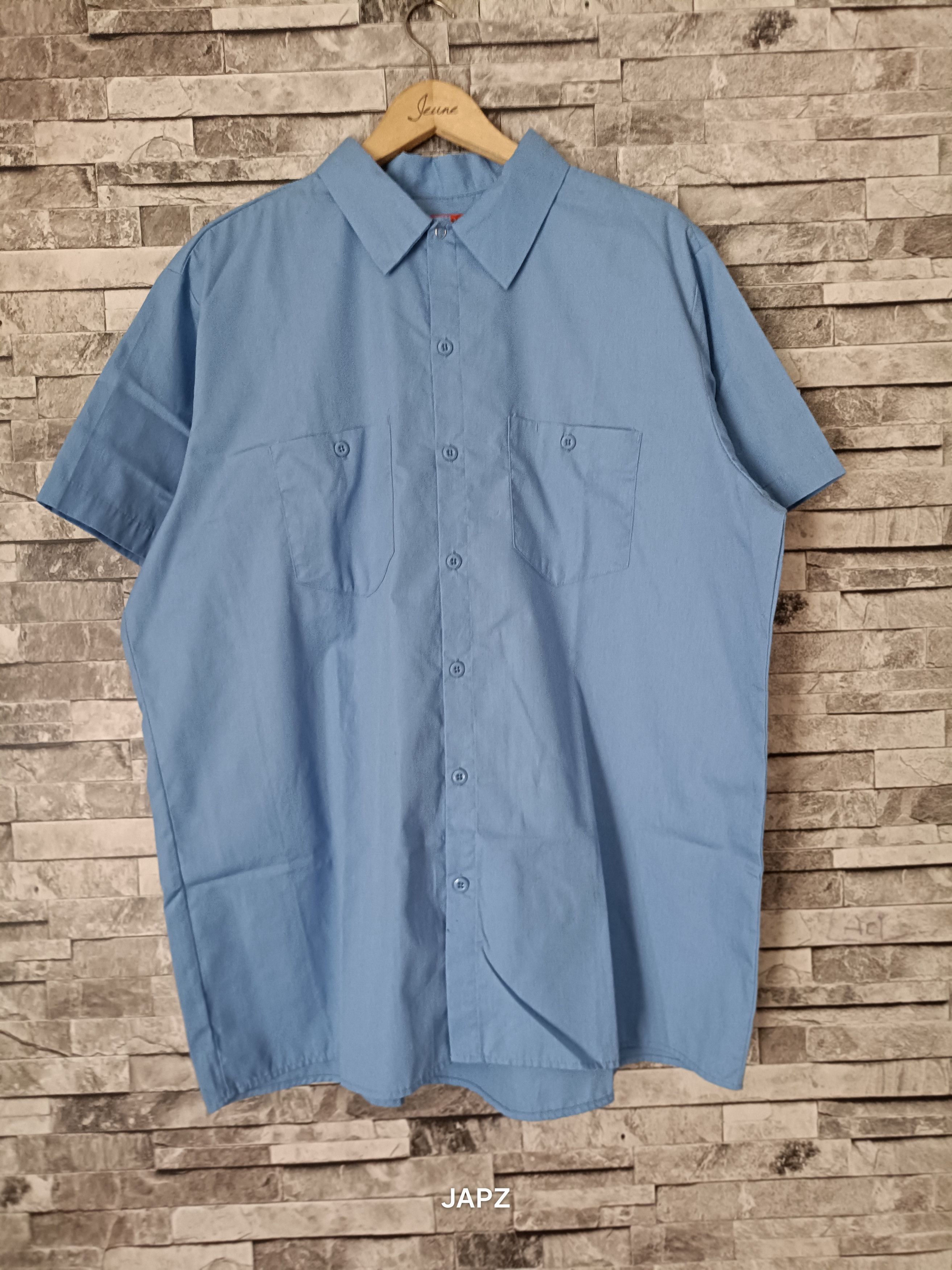 Dickies Vintage Dickies orange tab xs-650 garage USA work shirt Size US XL / EU 56 / 4 - 3 Thumbnail