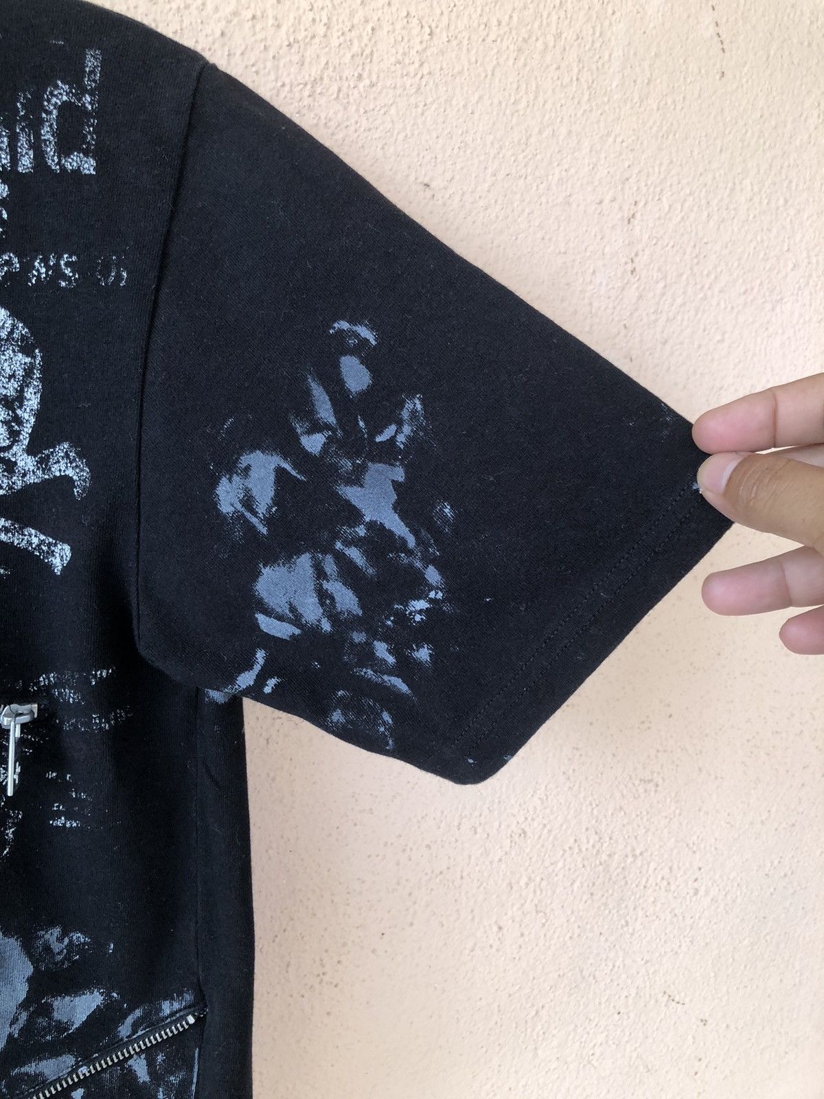 If Six Was Nine × Japanese Brand × Vintage Vintage Zipper PUNK GOTHIC Skull Design Tee Size US M / EU 48-50 / 2 - 14 Thumbnail