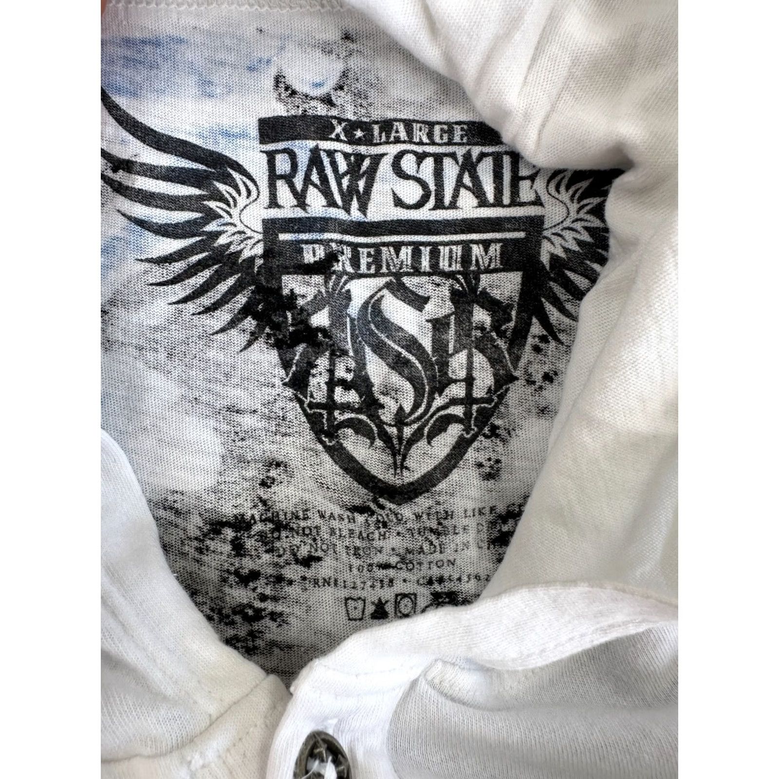 Affliction Affliction Hoodie White XL Pullover Shirt Mens Long Sleeve Solid Pattern Premium Athletics Redemption Winter Classic Comfort Size US XL / EU 56 / 4 - 6 Thumbnail
