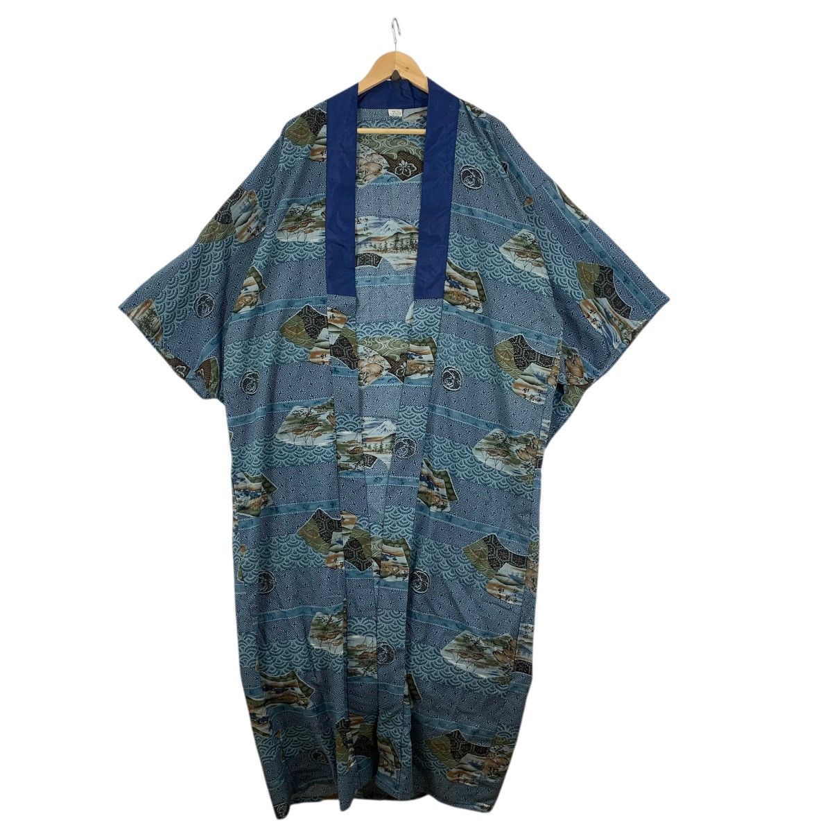 Vintage Vintage 70s KIMONO FUJI MOUNTAIN Japan Traditional Robe Coat Size XXL / US 16-18 / IT 52-54 - 1 Thumbnail