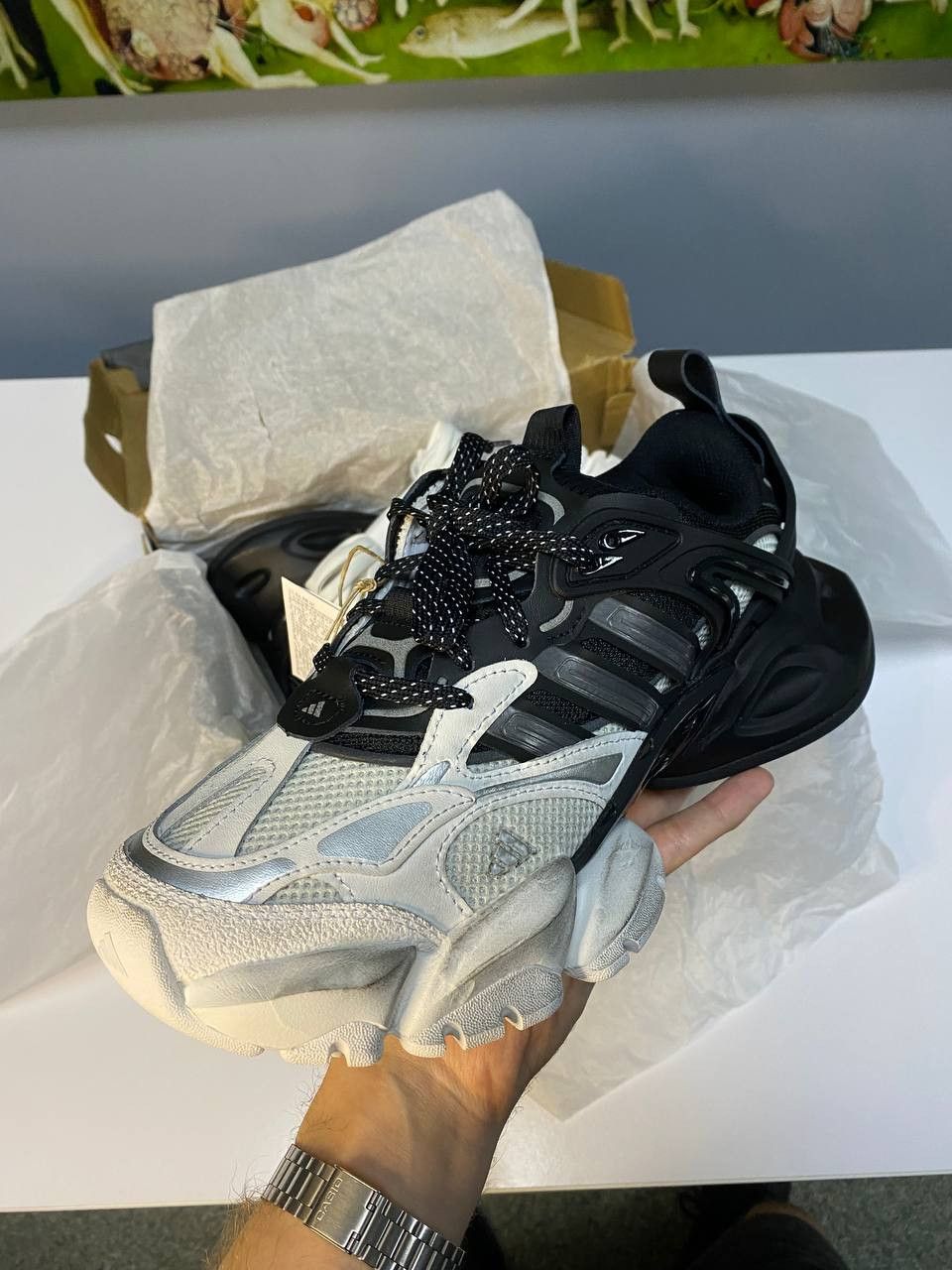 Adidas Adidas Xlg Runner Deluxe Black/Grey Split/Silver Gray Size US 8 / IT 38 - 2 Thumbnail