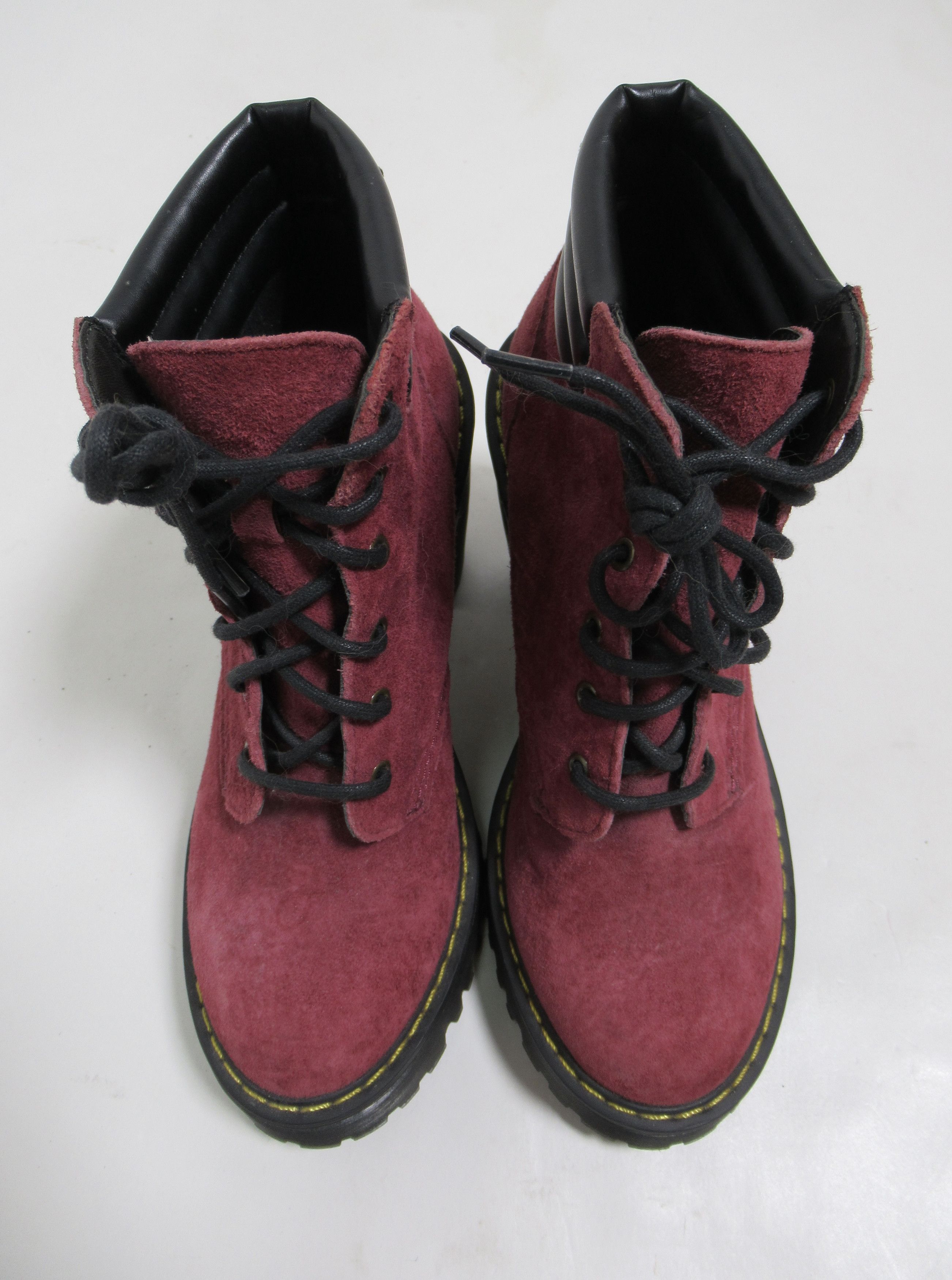 Dr Martens Persephone 'Soft Buck' Boot Wine Soft Buck