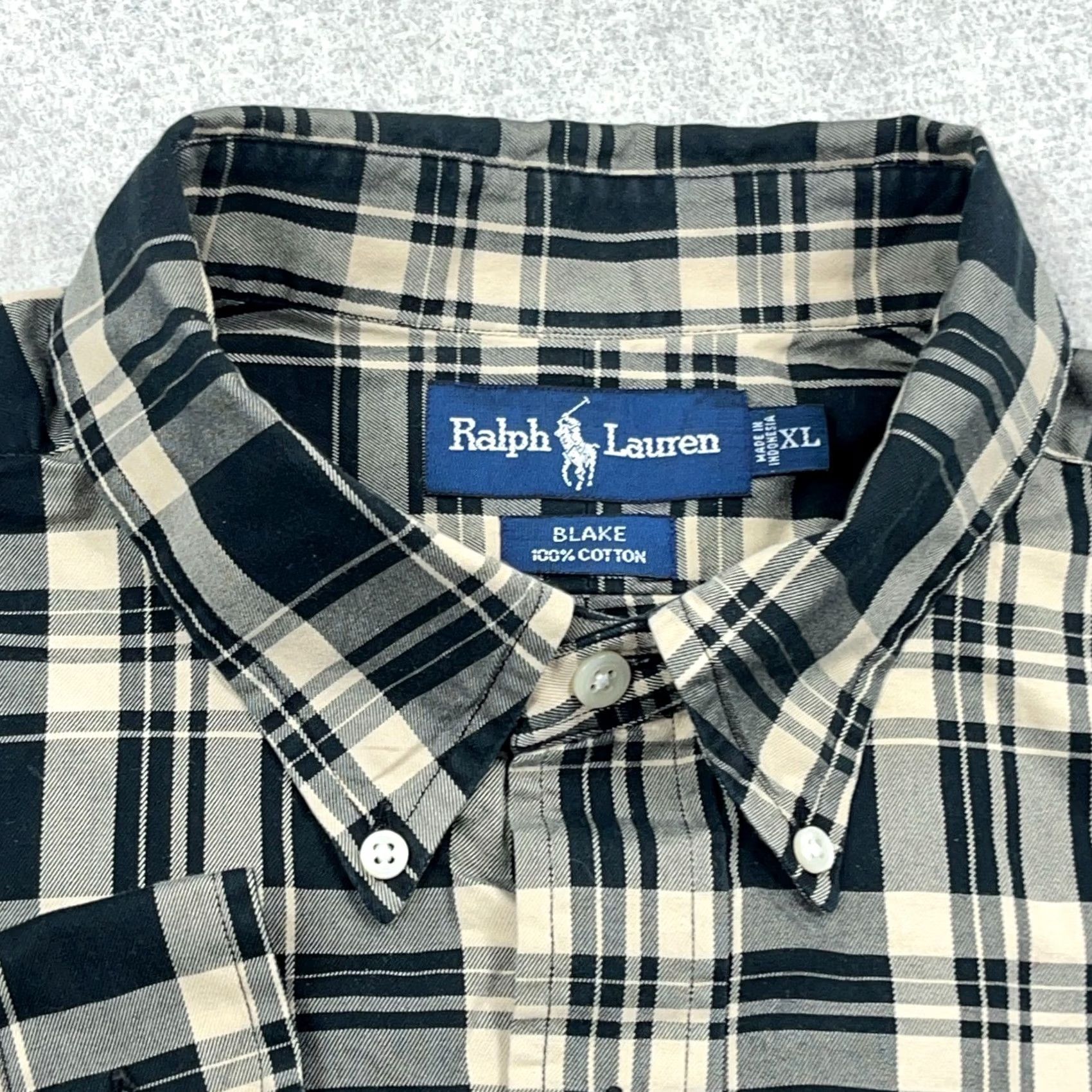 Ralph Lauren Ralph Lauren Shirt Men XL Black Tan Plaid Button Up Flannel Blake Size US XL / EU 56 / 4 - 4 Thumbnail