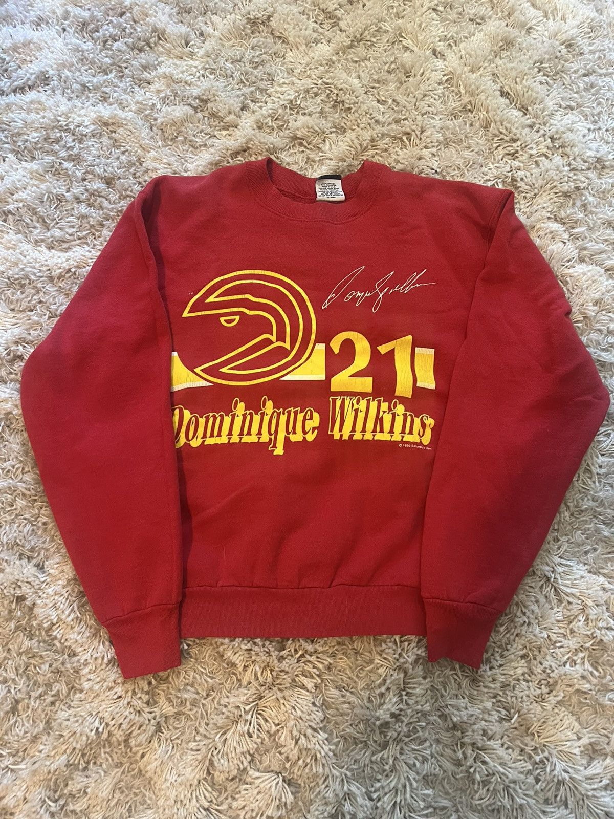 Vintage Vintage Atlanta Hawks “Dominique Wilkins” Sweater Size US S / EU 44-46 / 1 - 1 Thumbnail