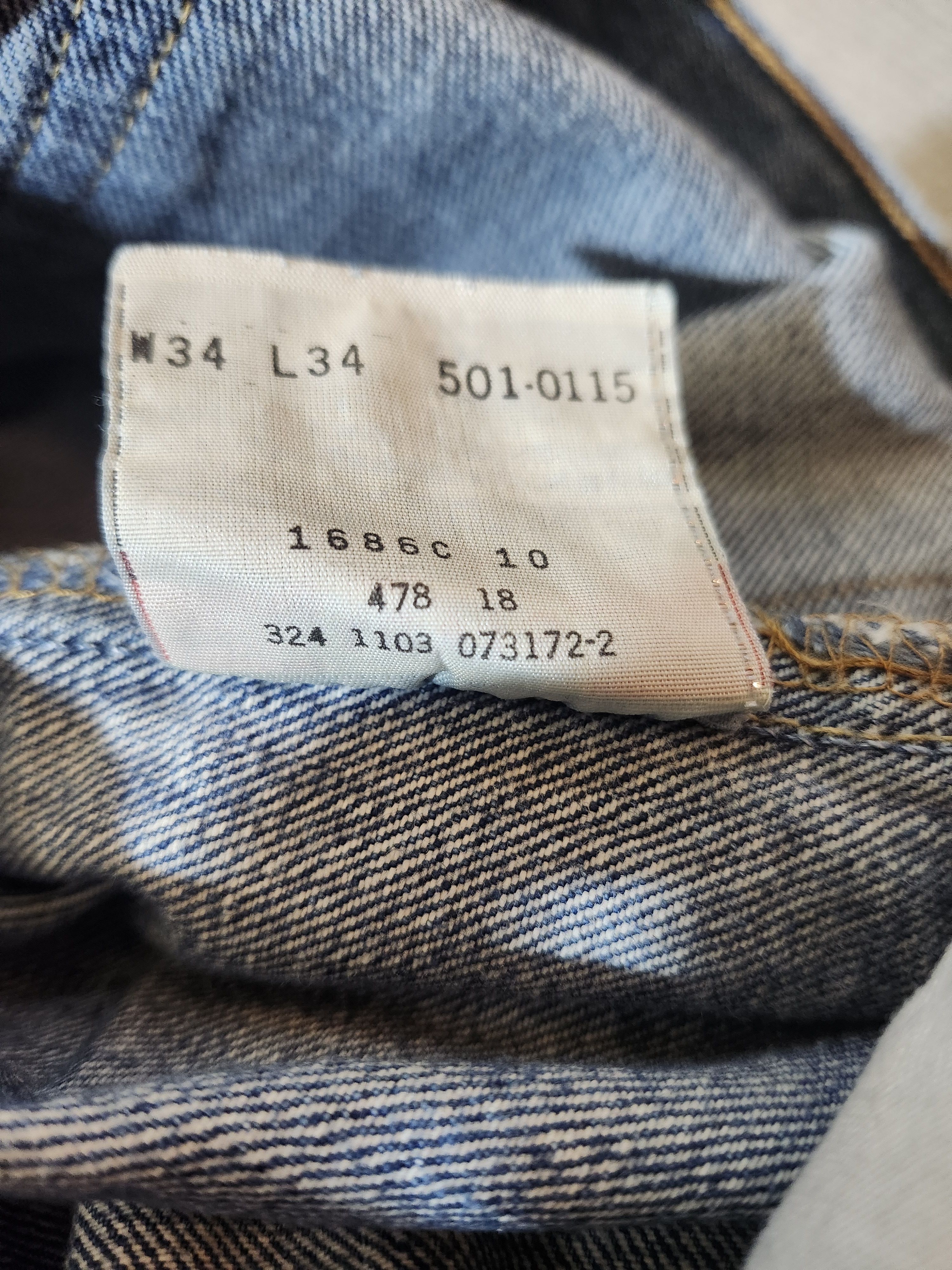 Levi's Vintage Clothing Levis 501 Jeans-Faded/Distressed Size US 34 / EU 50 - 6 Thumbnail