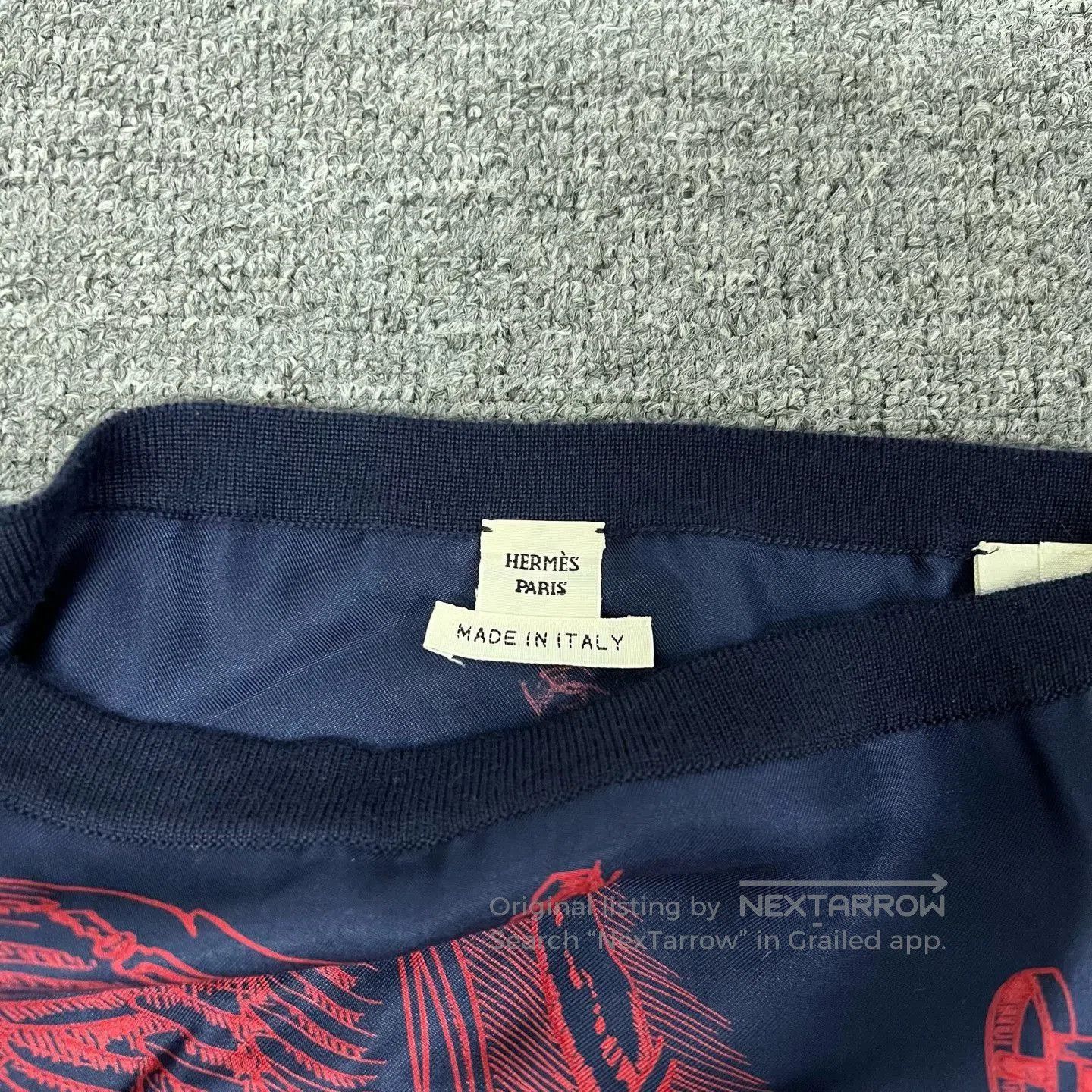 Hermes Hermes Mechanical Pegasus Silk Cashmere Sleeveless Dress. Size XS / US 0-2 / IT 36-38 - 4 Thumbnail