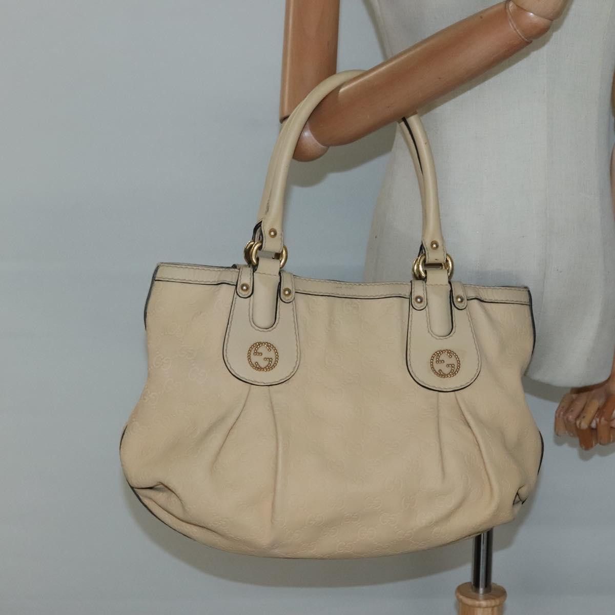 Gucci GUCCI GG Canvas Guccissima Tote Bag Leather Beige Gold Size ONE SIZE - 20 Thumbnail