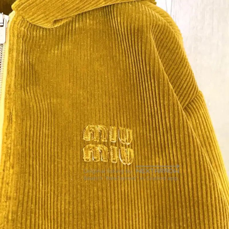 Miu Miu Miu Miu Mustard Yellow Cotton Jacket . Size M / US 6-8 / IT 42-44 - 5 Thumbnail