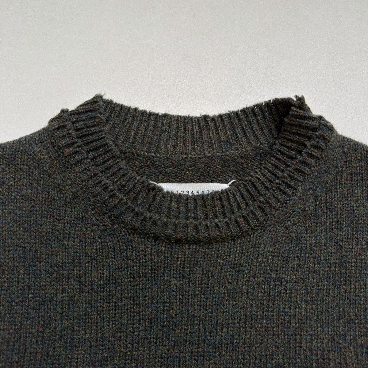 Maison Margiela A/W 21 Distressed Hems Wool Sweater Size US M / EU 48-50 / 2 - 4 Thumbnail