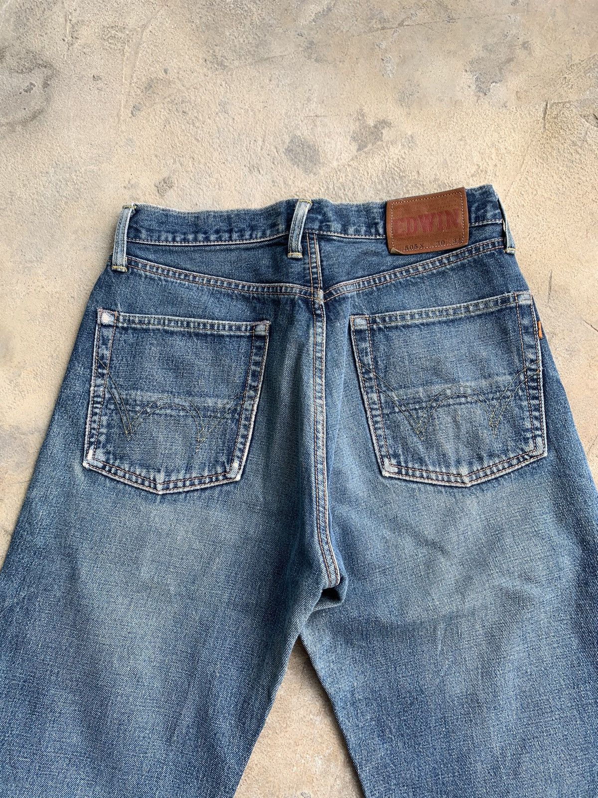 Edwin × Japanese Brand Vintage Edwin 505X Baggy Selvedge Distressed Denim Size US 29 - 8 Thumbnail