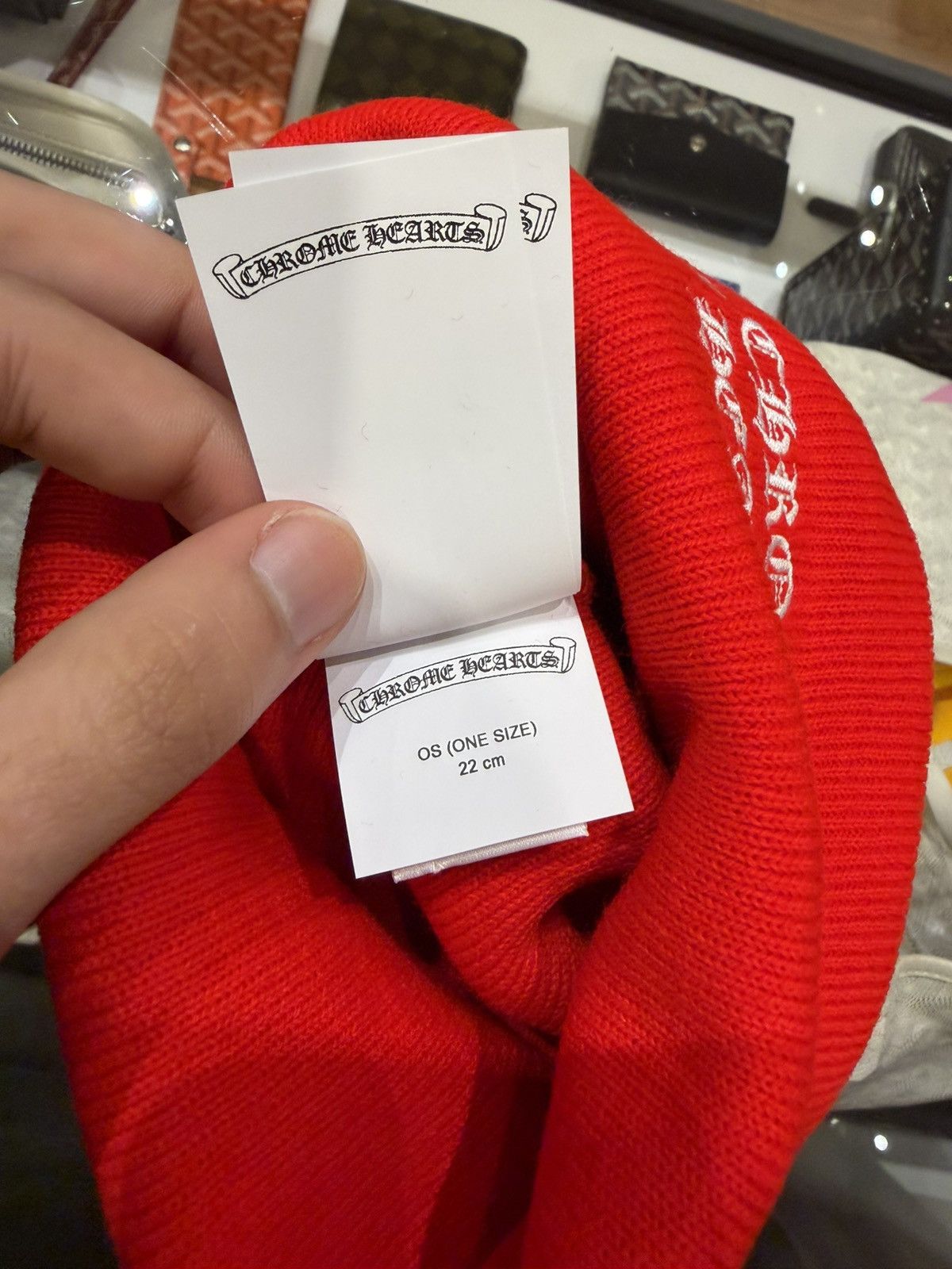 Chrome Hearts Chrome Hearts Embroidered Plus Cross Beanie - Red Size ONE SIZE - 5 Thumbnail