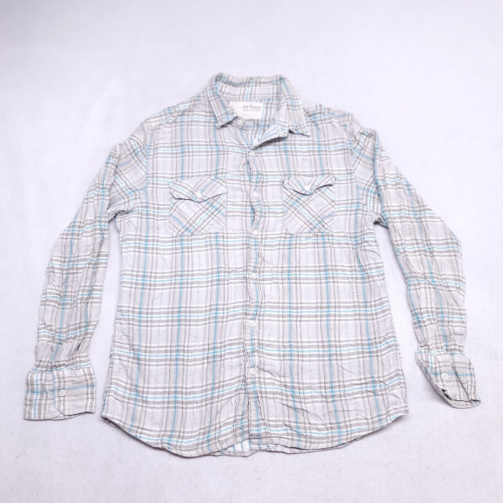 Urban Pipeline Urban Pipeline Tartan Flannel Shirt Mens Size Large L Gray Size US L / EU 52-54 / 3 - 2 Thumbnail