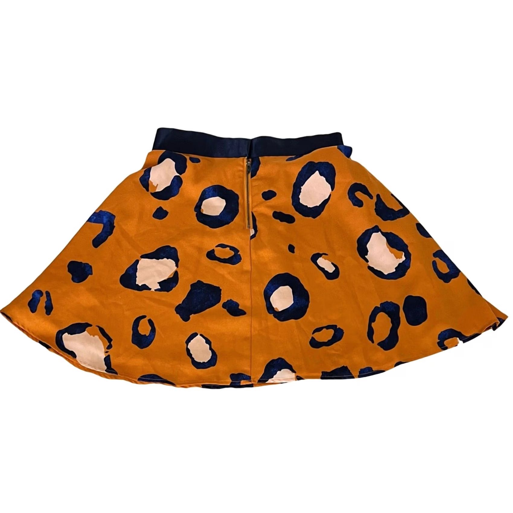 Vintage 3.1 Phillip Lim for Target Skirt Animal Leopard Print Skater Flare Mini size 6 Orange Womens Skirt Leopard 90s Theme Womens Size 28" / US 6 / IT 42 - 7 Thumbnail