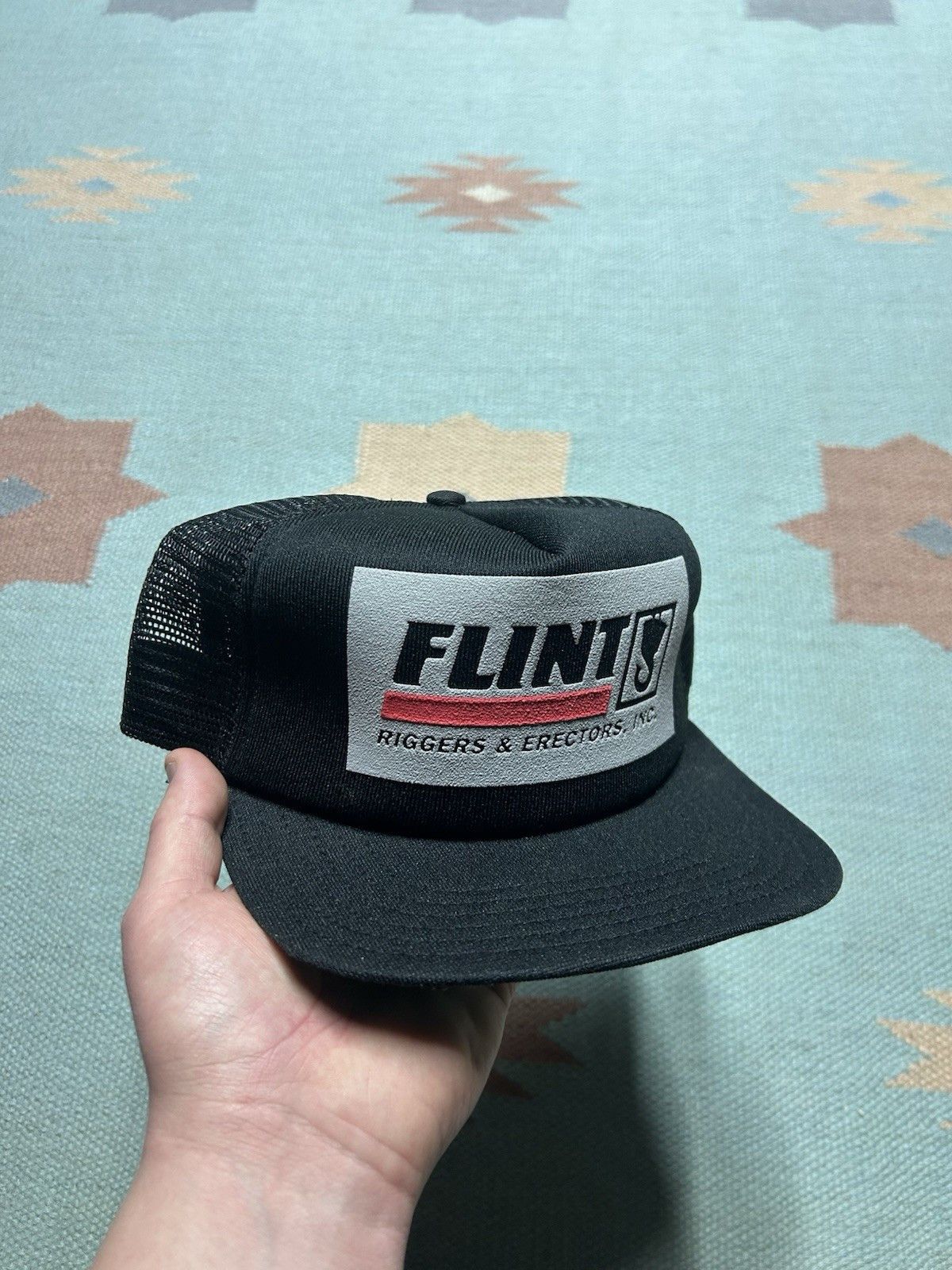 Vintage Vtg trucker hat Flint riggers erectors Michigan new era 80s Size ONE SIZE - 1 Thumbnail