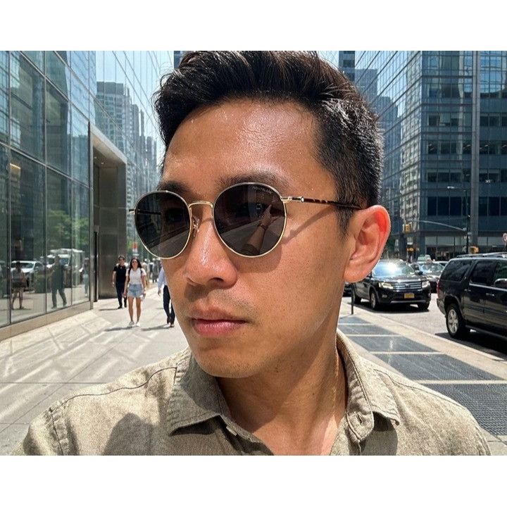 Montblanc Montblanc MB0343SA 002 Sunglasses Gold Round Frame Size ONE SIZE - 2 Thumbnail