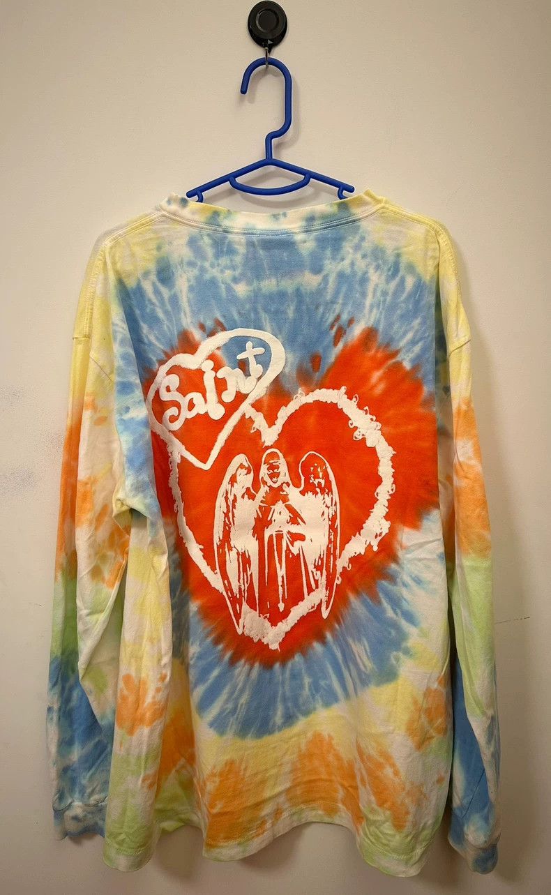 Saint Michael Saint Michael Tie-dyed round neck long sleeve hoodie Size US XL / EU 56 / 4 - 3 Thumbnail