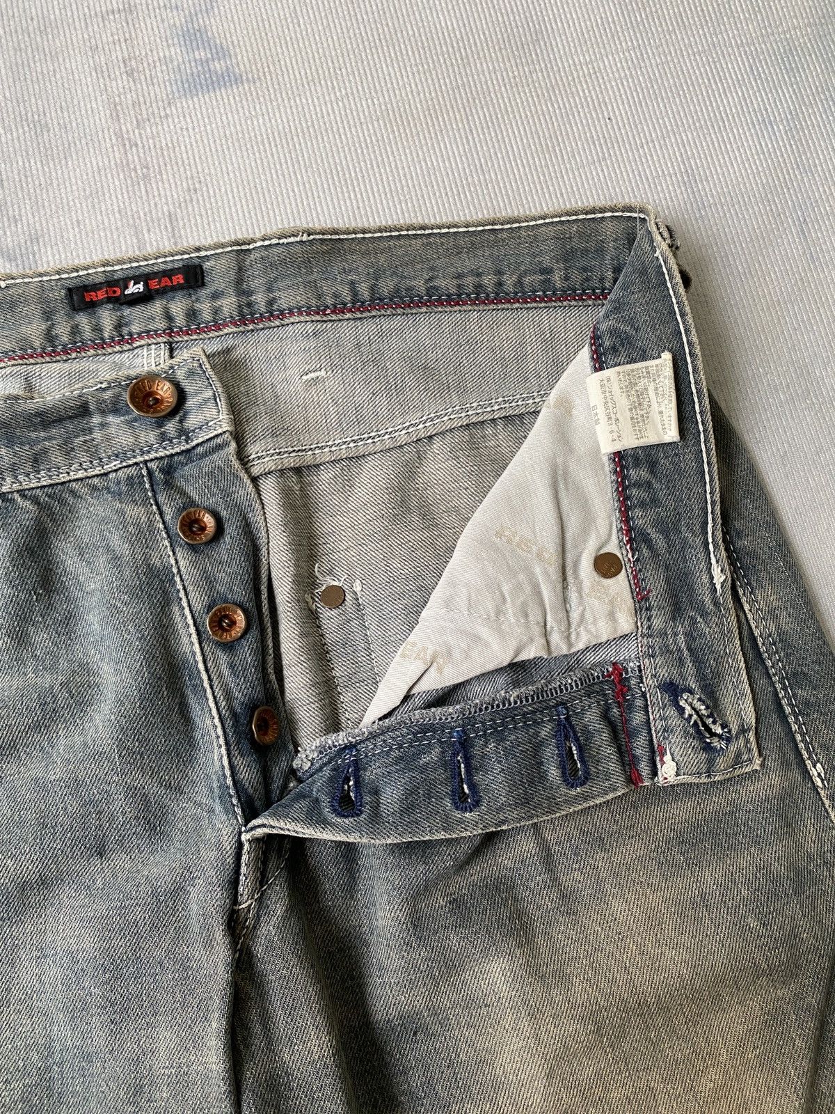 Japanese Brand × Paul Smith × Paul Smith Red Ear Red Ear Paul Smiths Rusty Washed Faded Denim Size US 31 - 18 Thumbnail