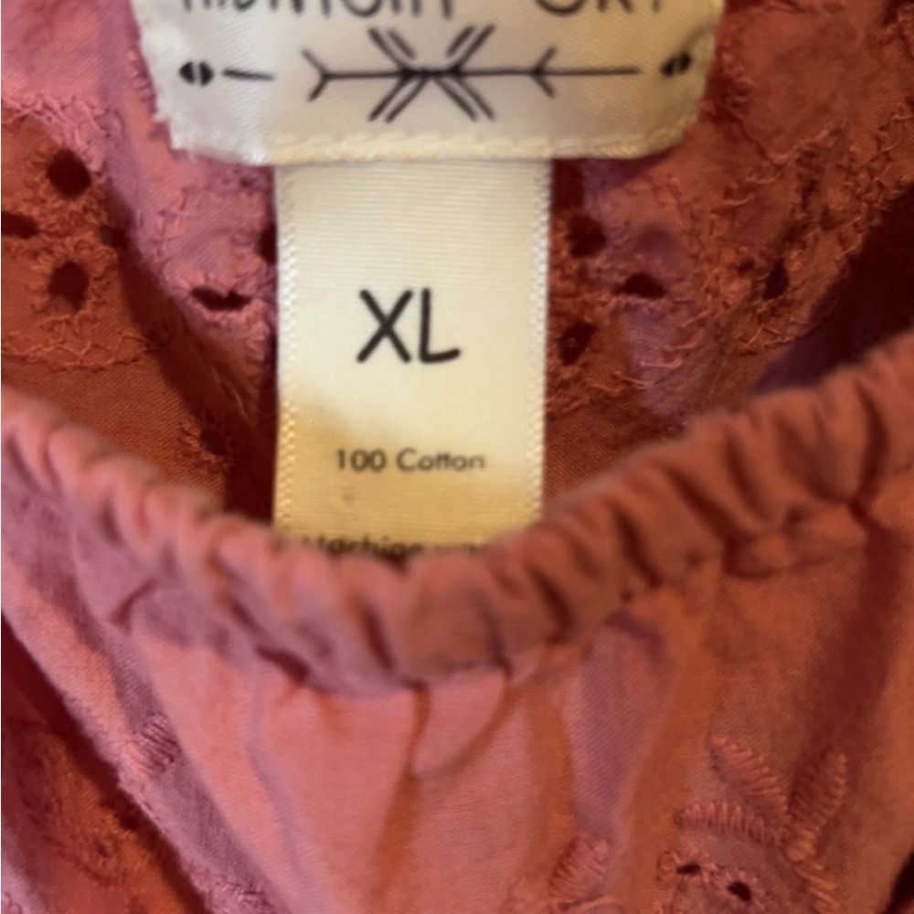 Other Pink Eyelet Crop Top by Midnight Sky xl on or off shoulder Size XL / US 12-14 / IT 48-50 - 3 Thumbnail