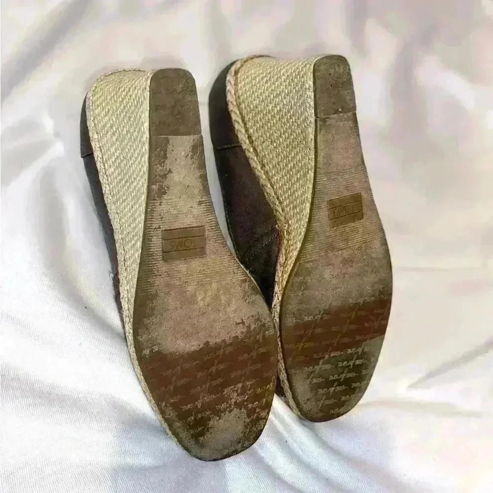 Toms TOMS | Calypso Grey Peep Toe Espadrille Wedge | Size 10 Size US 10 / IT 40 - 4 Thumbnail